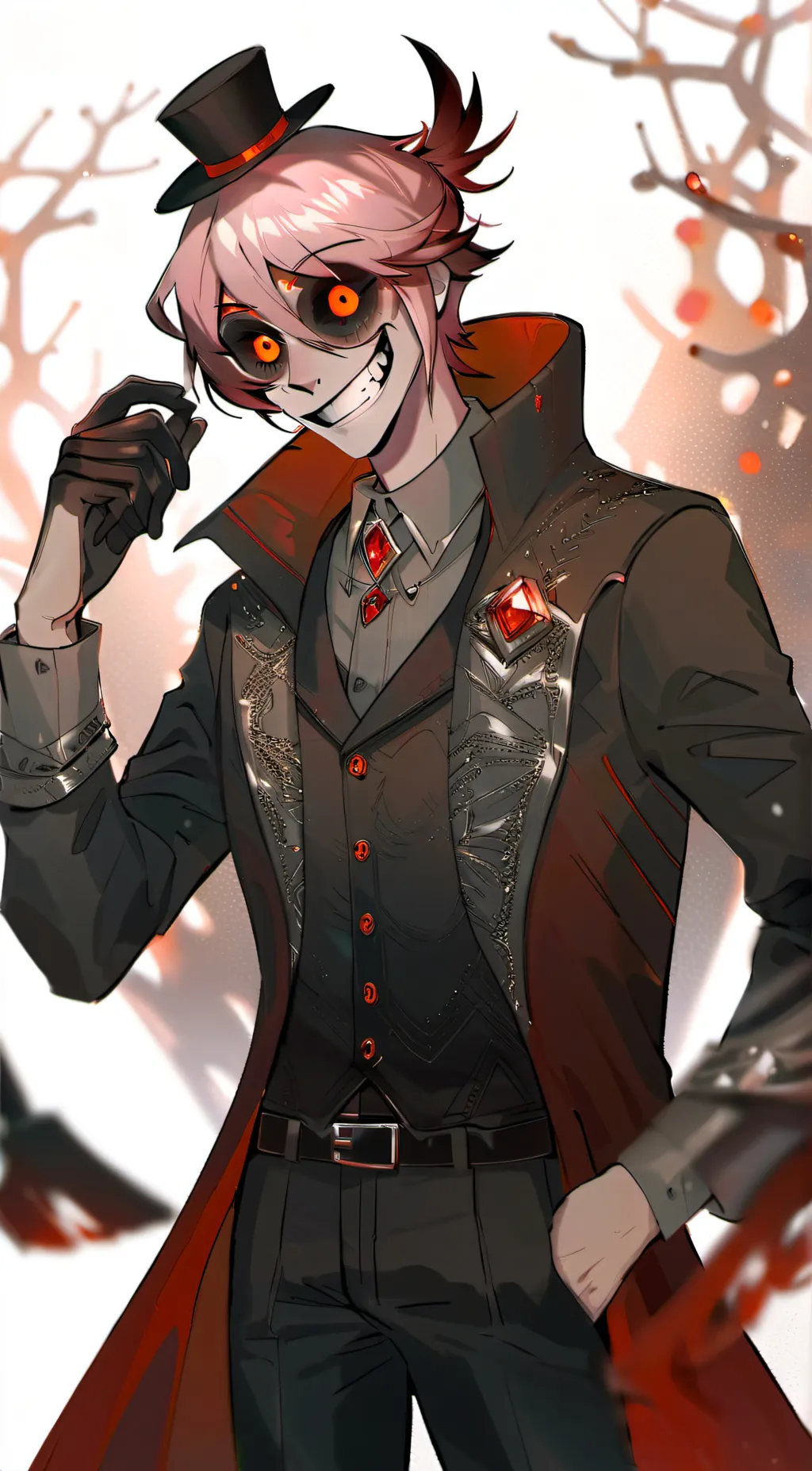 ai character: ANGEL X ALASTOR  background