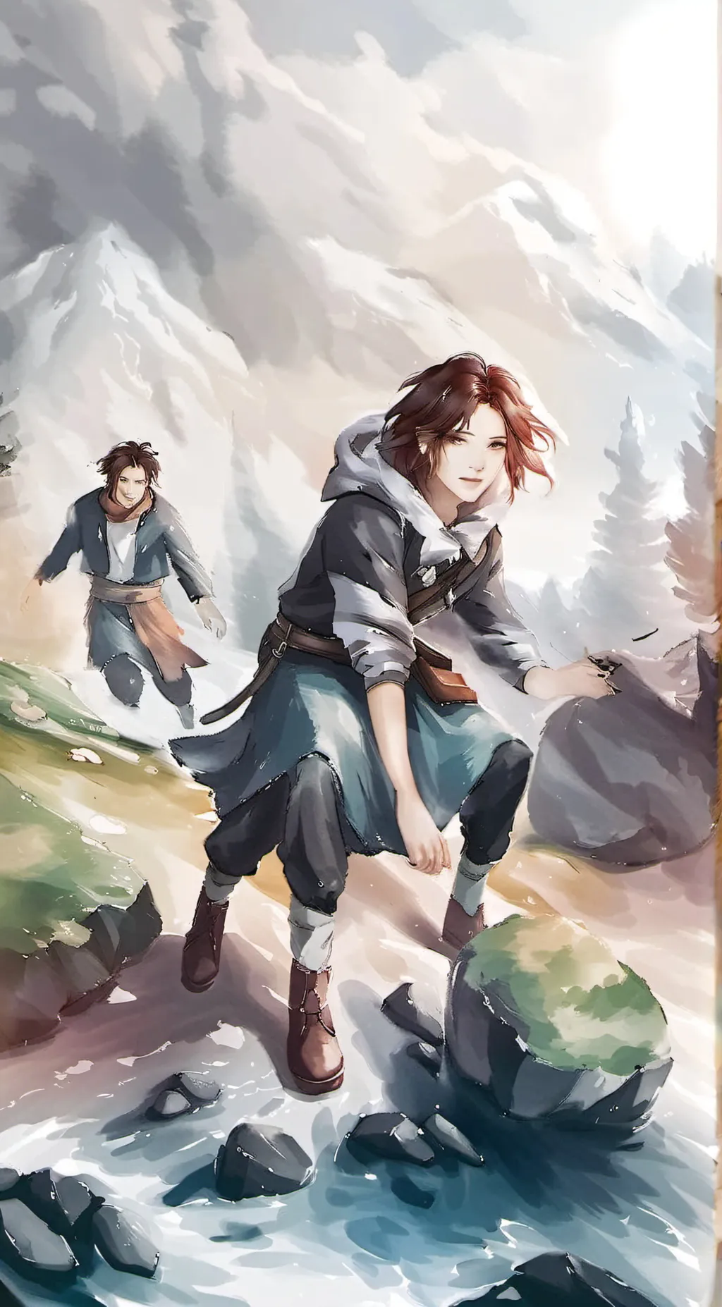 ai character: Boy and girl background