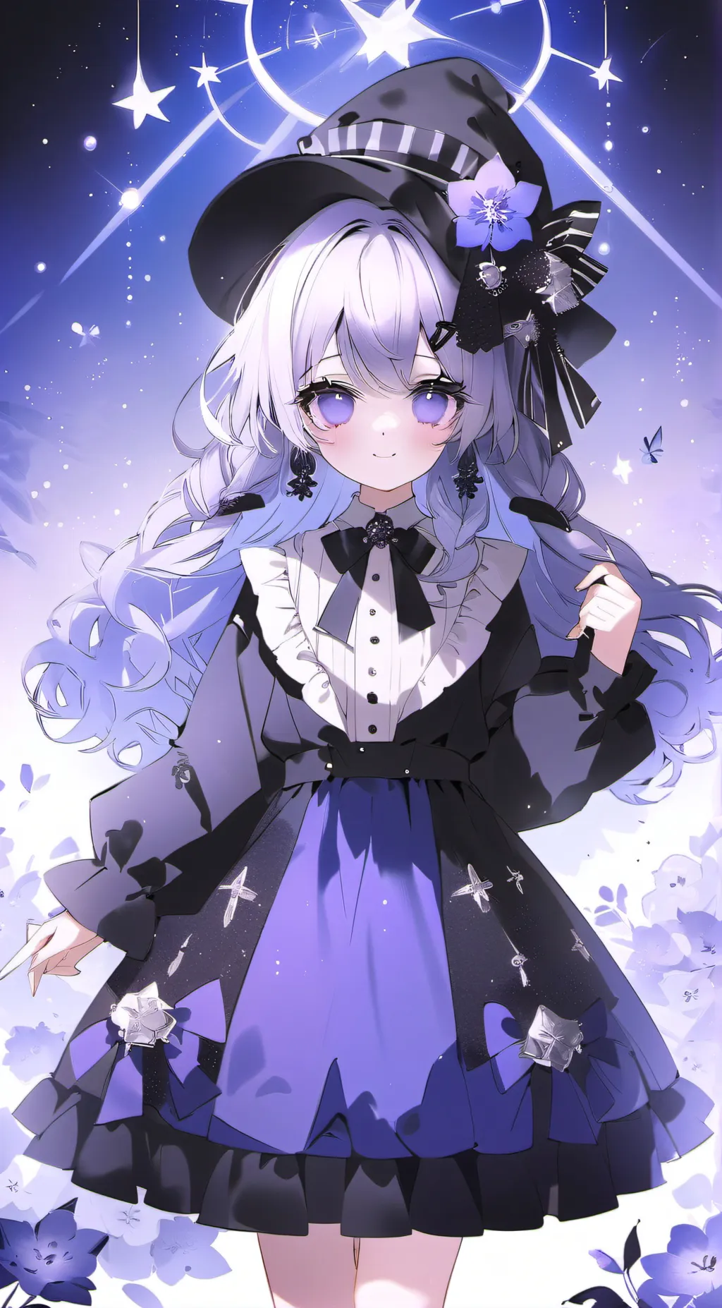 ai character: moonlight background