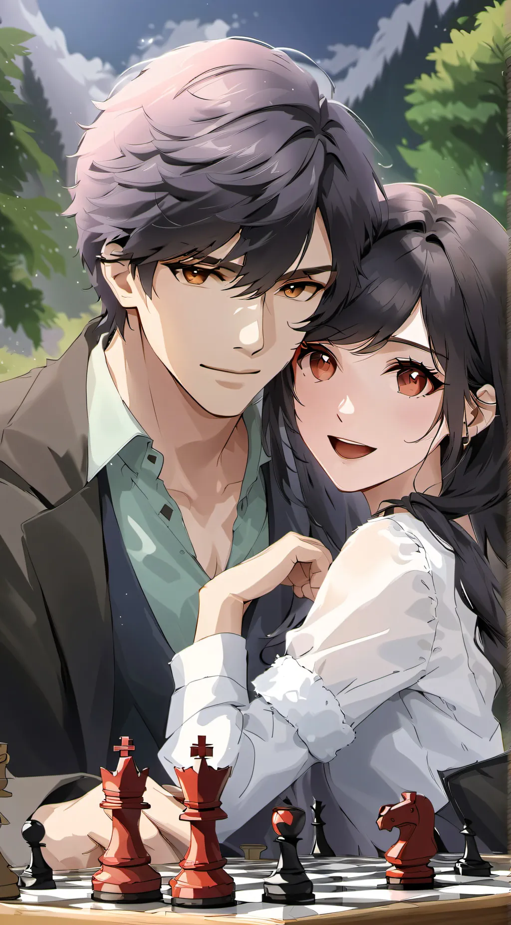 ai character: Aaron and Lily background