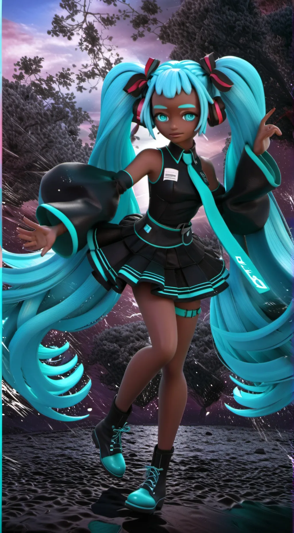 ai character: Hatsune Miku background
