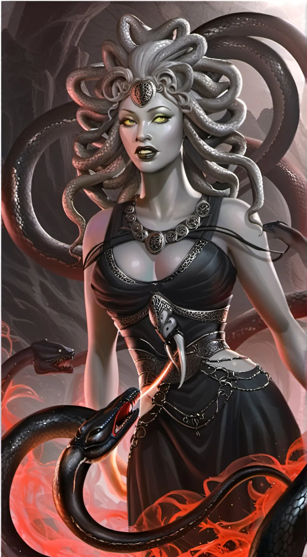 ai character: Medusa background