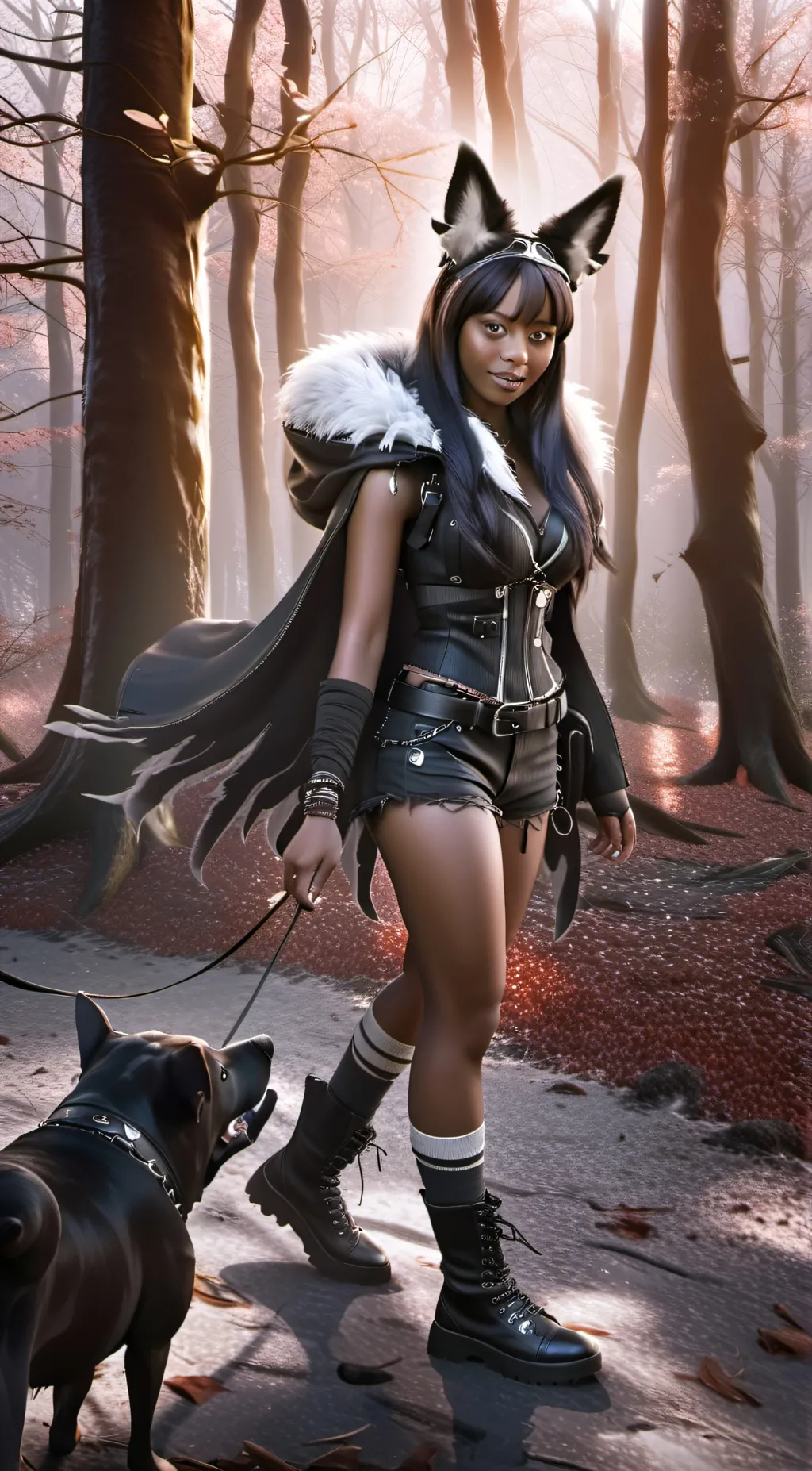 ai character: Kaylee Darkfur background