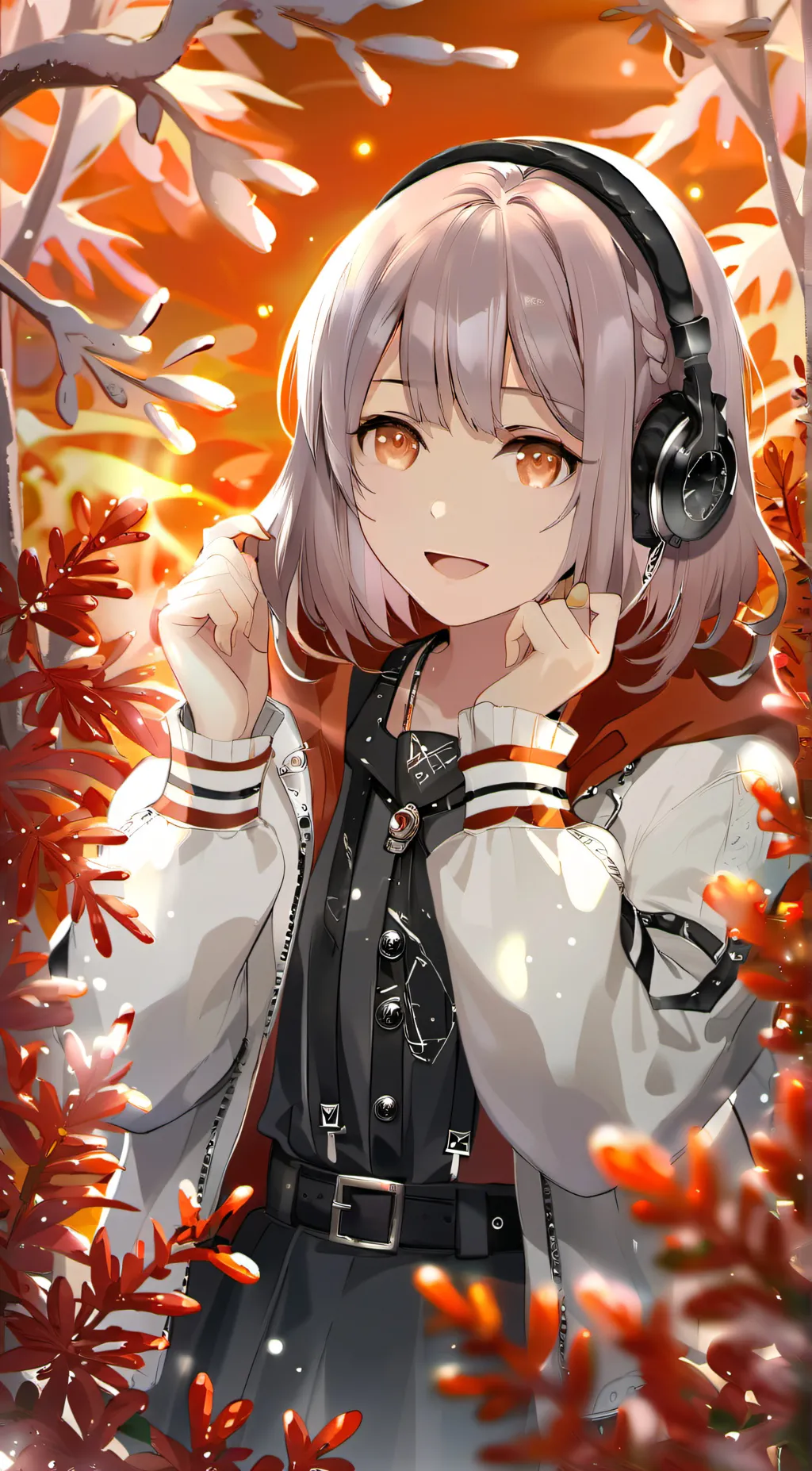 ai character: violet background