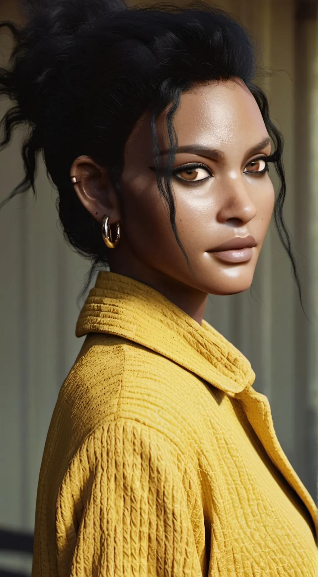 ai character: Violet background