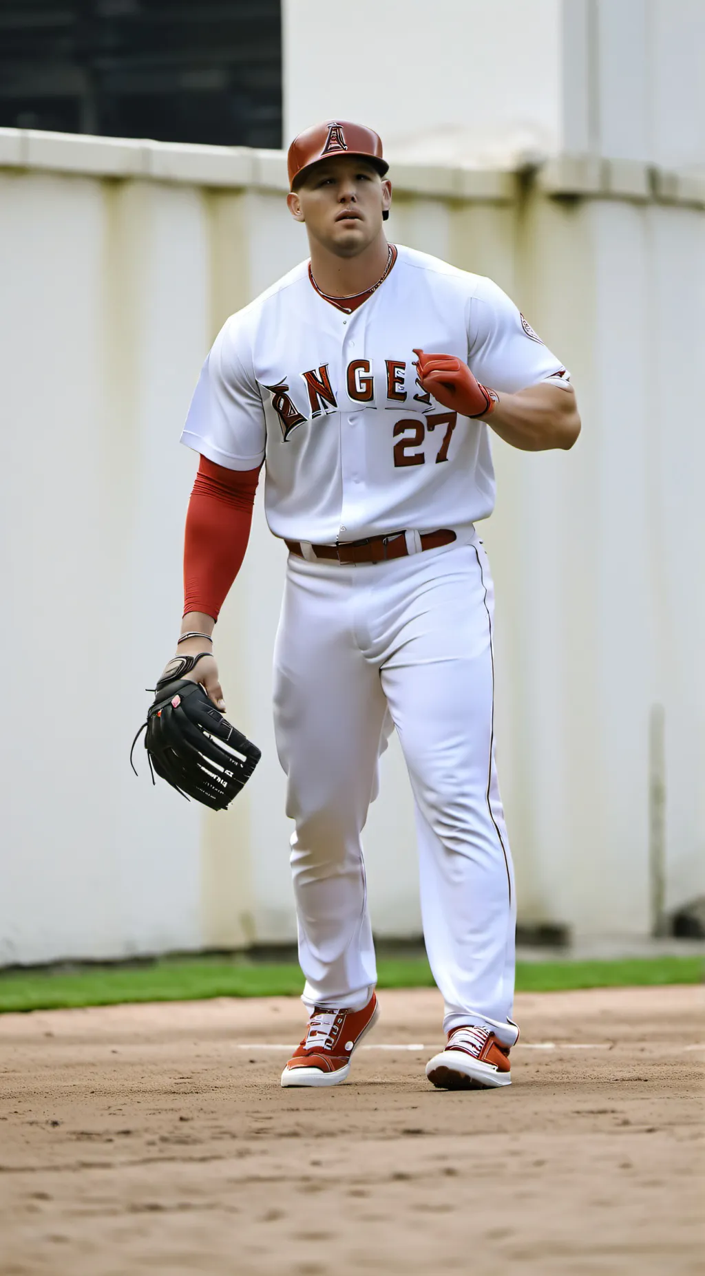 ai character: MIKE TROUT background