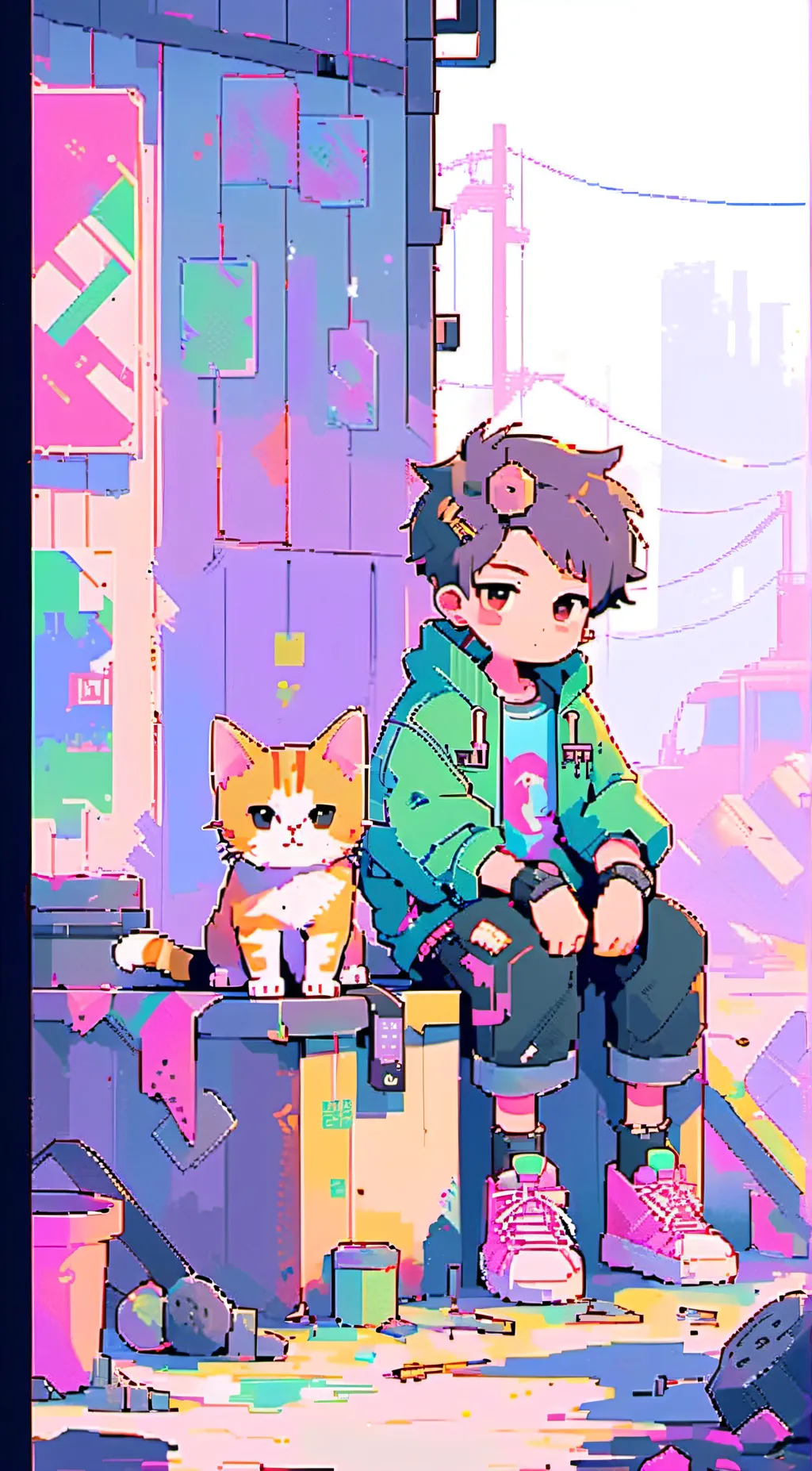 ai character: ur pet cat background