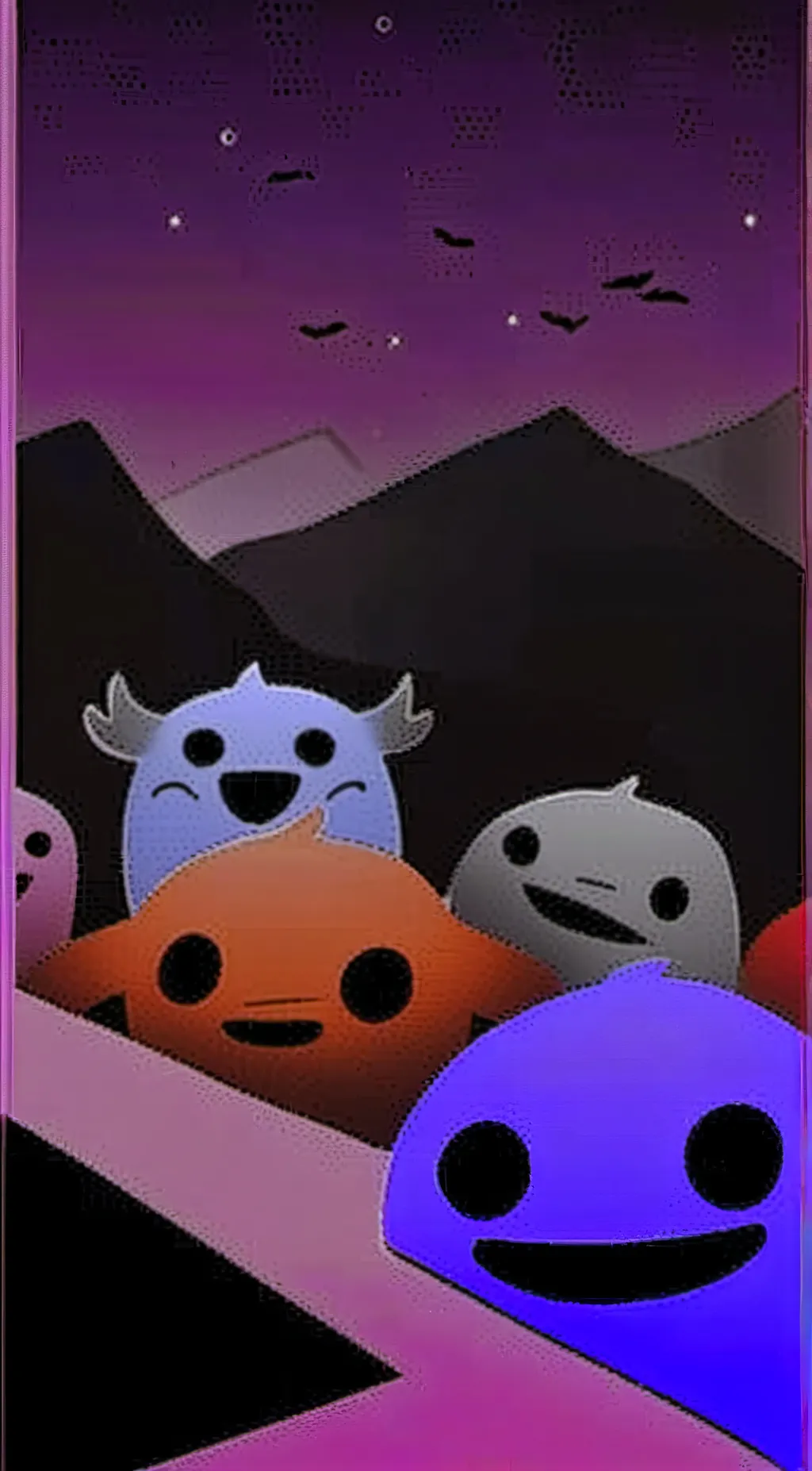 ai character: smiling critters  background