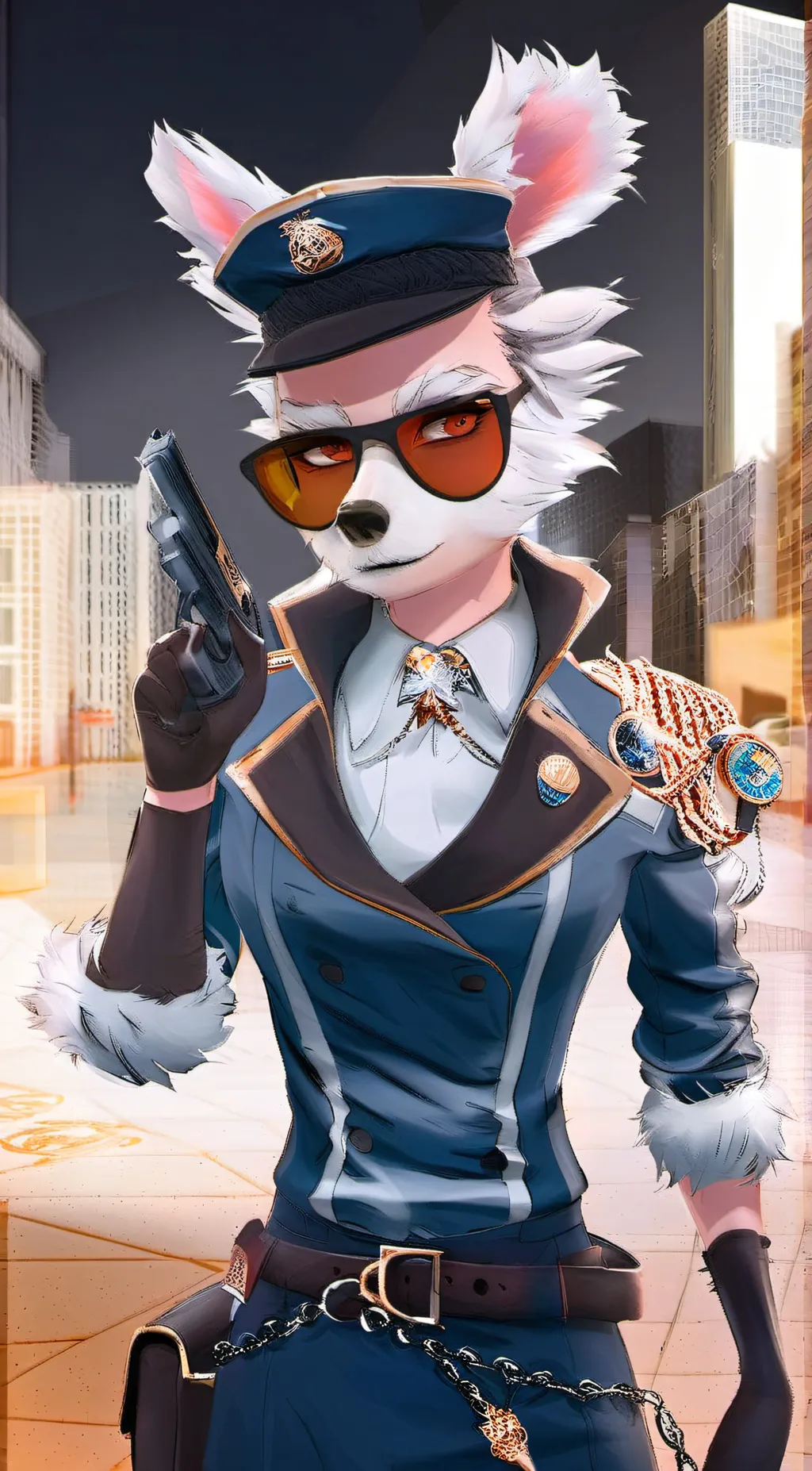 ai character: Officer Flint  background