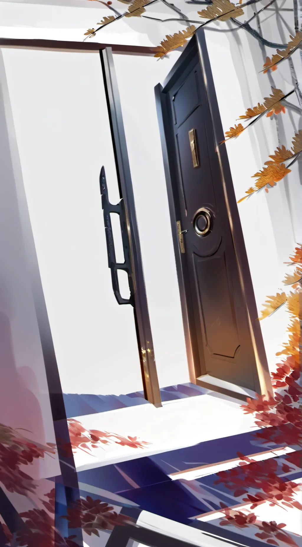 ai character: door time travel background