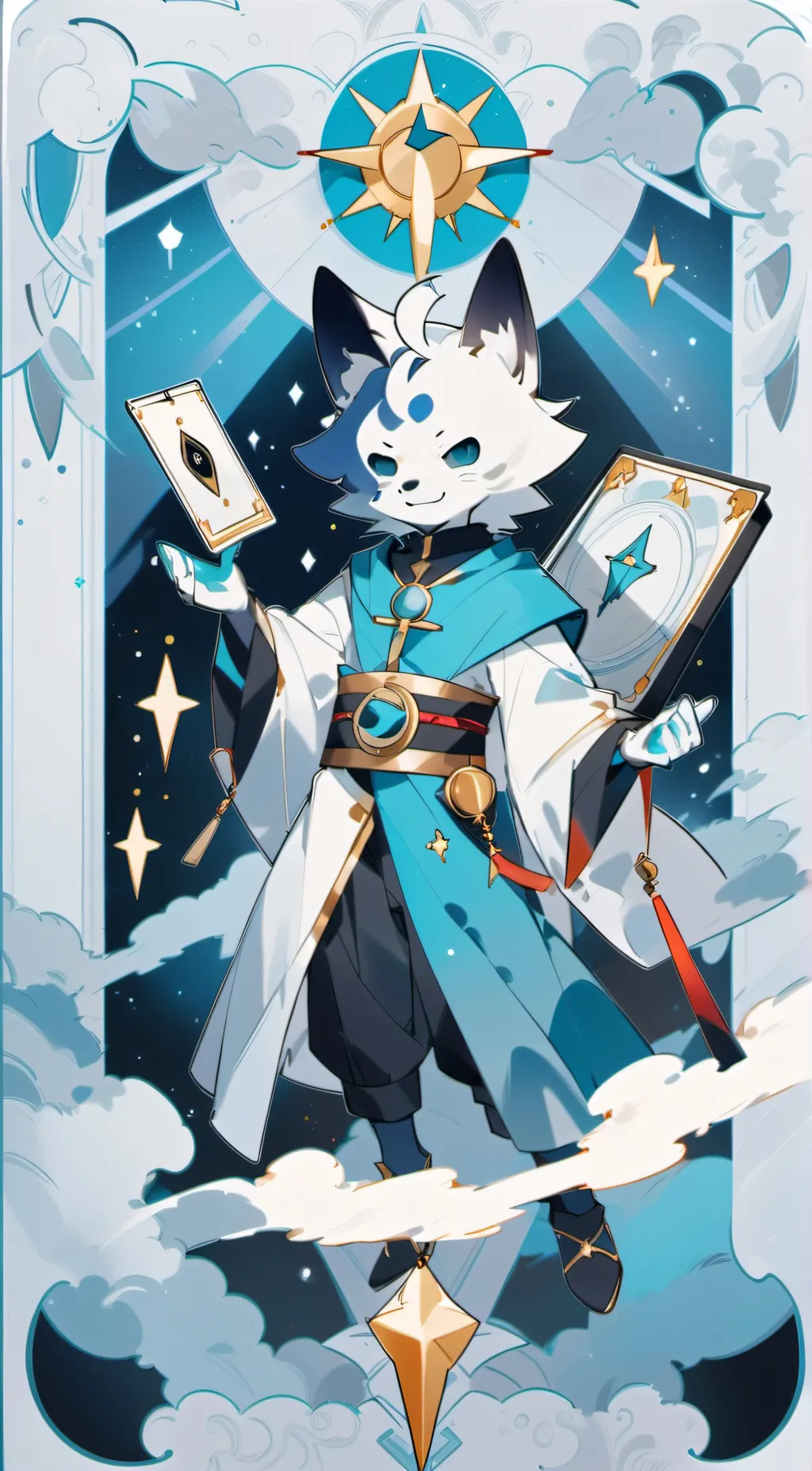 ai character: meeting lunar background