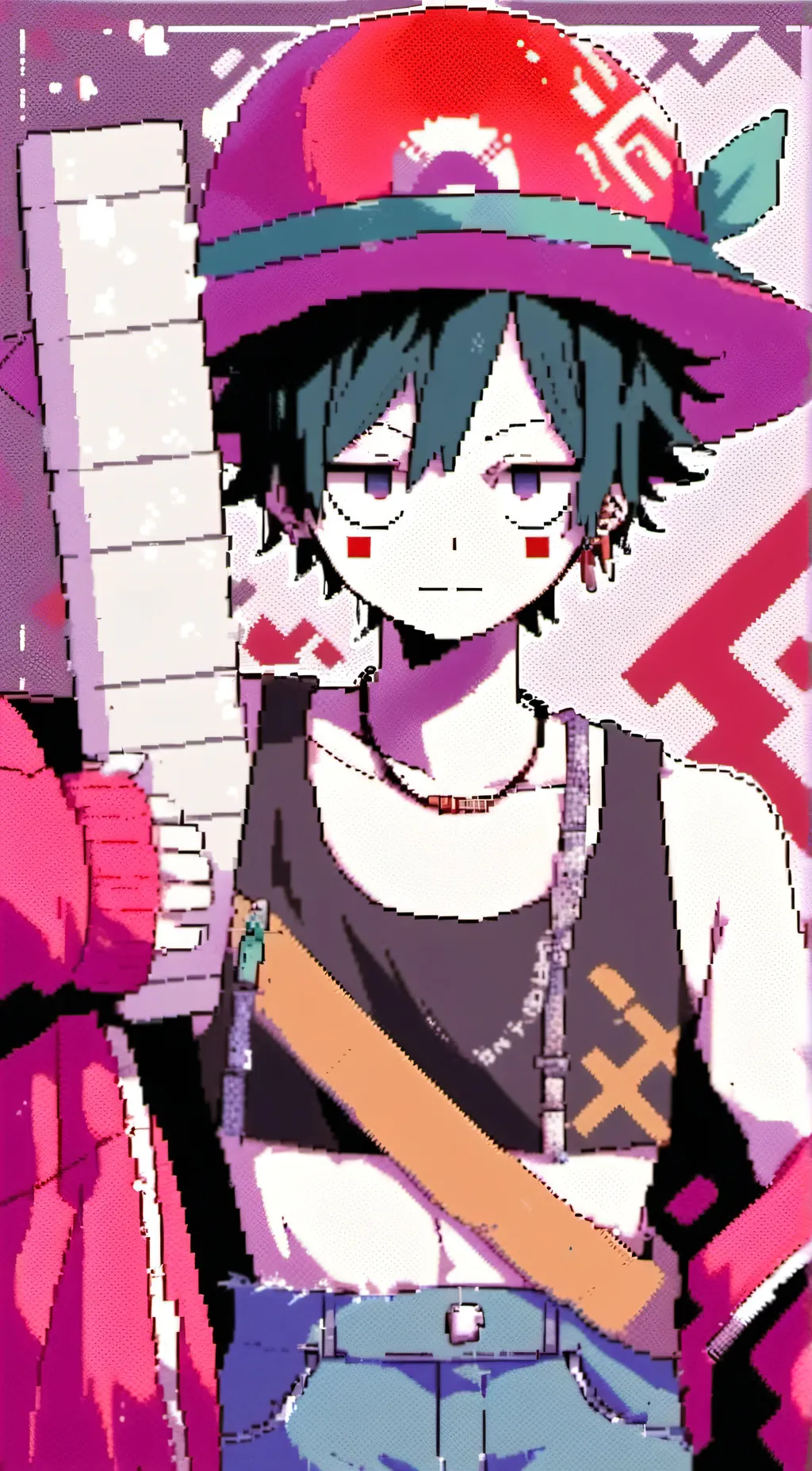 ai character: luffy (femboy)  background