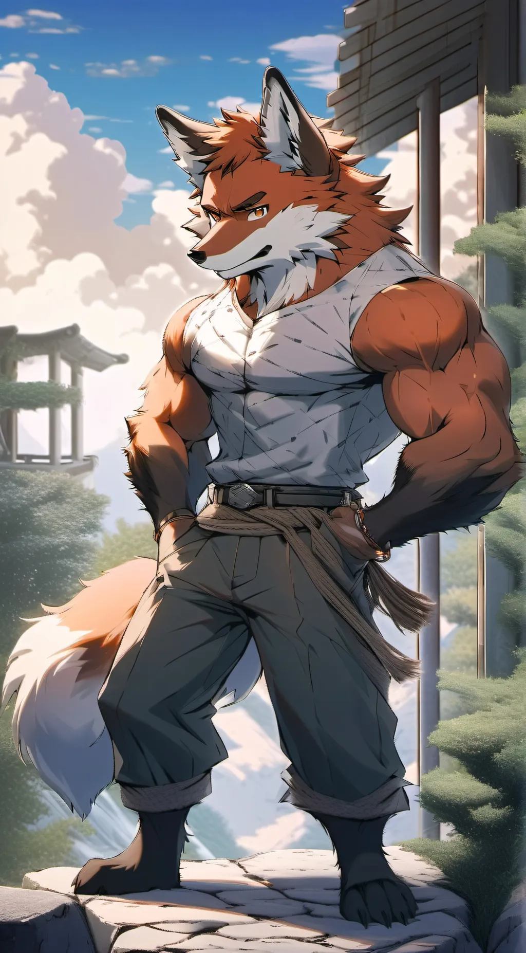 ai character: foxy the piratefox background