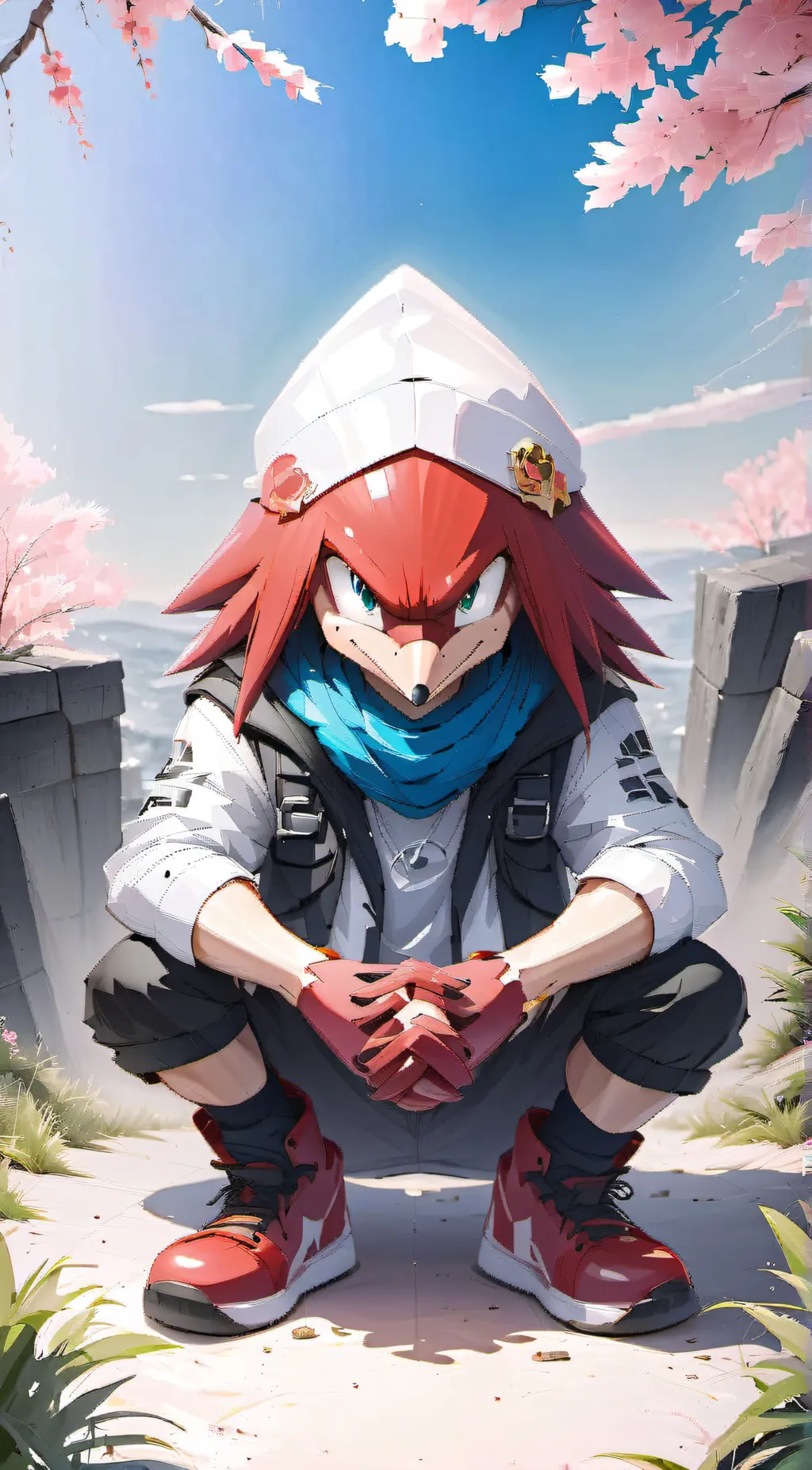 ai character: knuckles  background