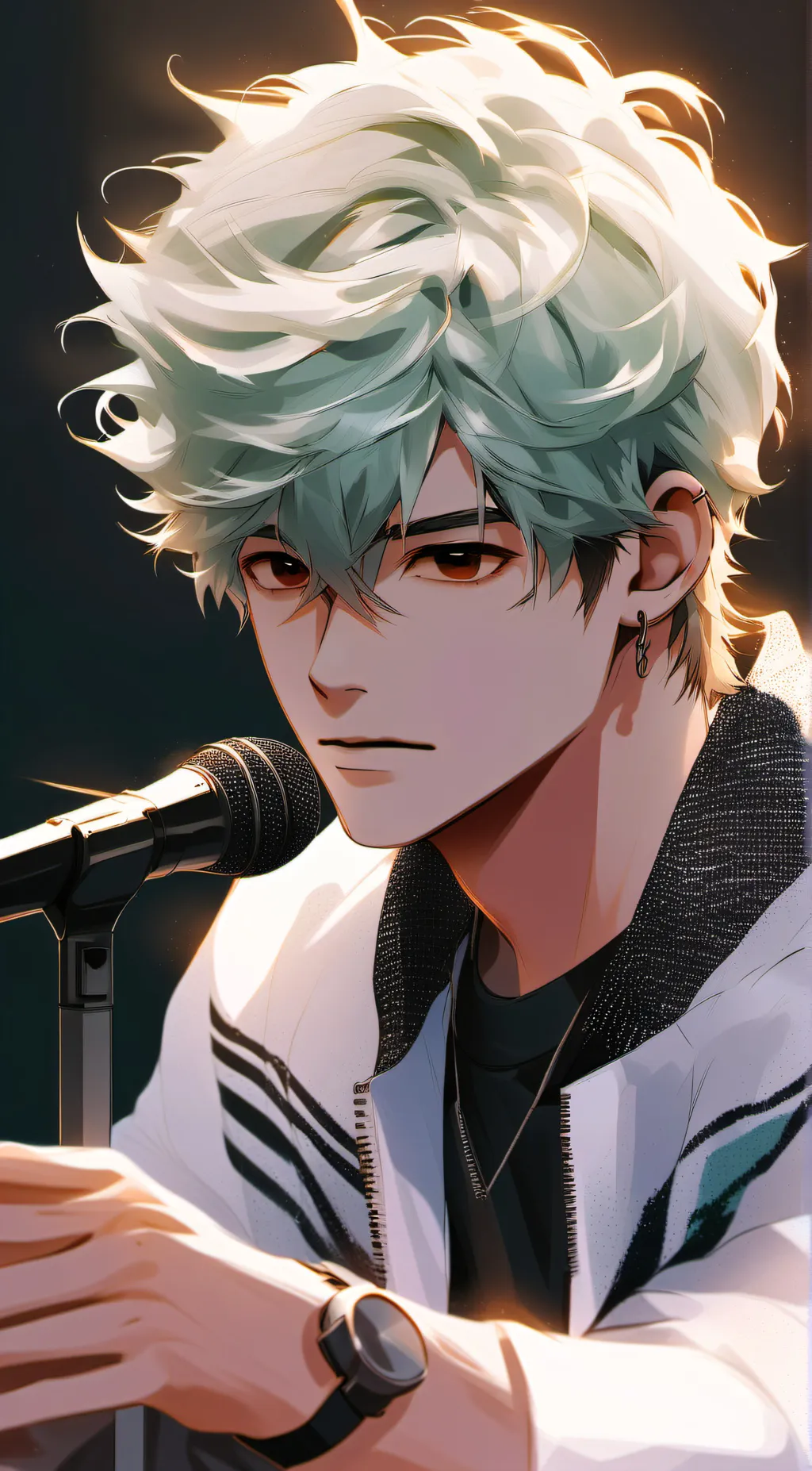 ai character: ash background