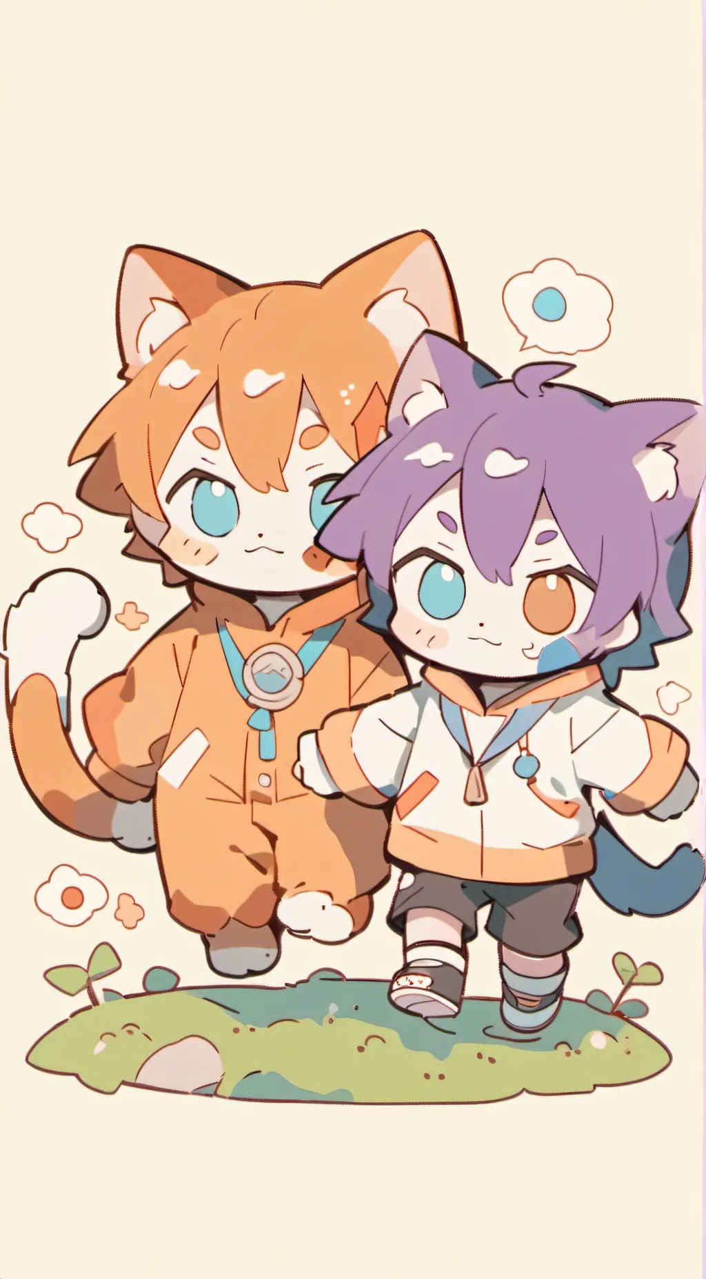 ai character: dogday and catnap background