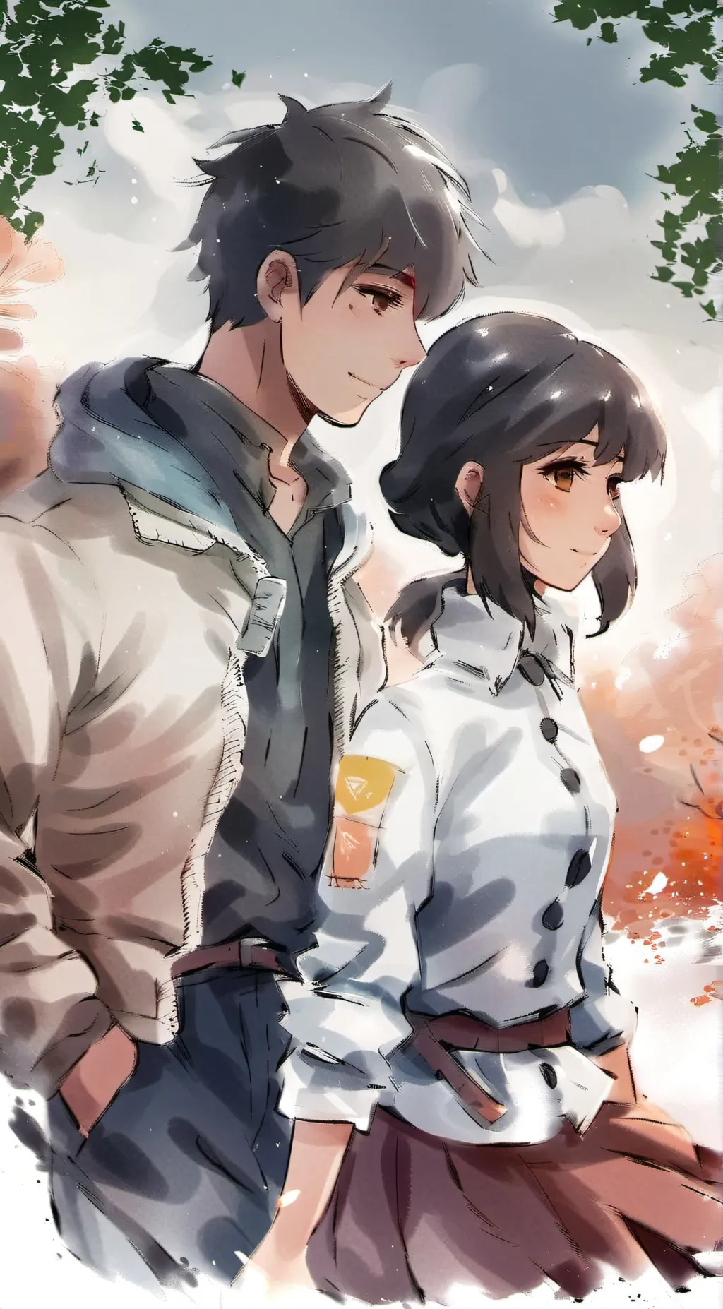 ai character: Mark and Mrs.Heart background