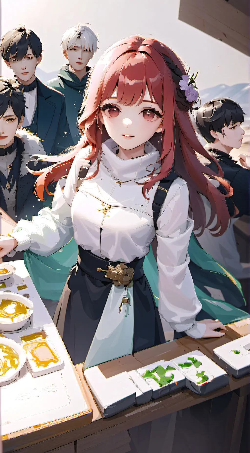 ai character: the smart girl background