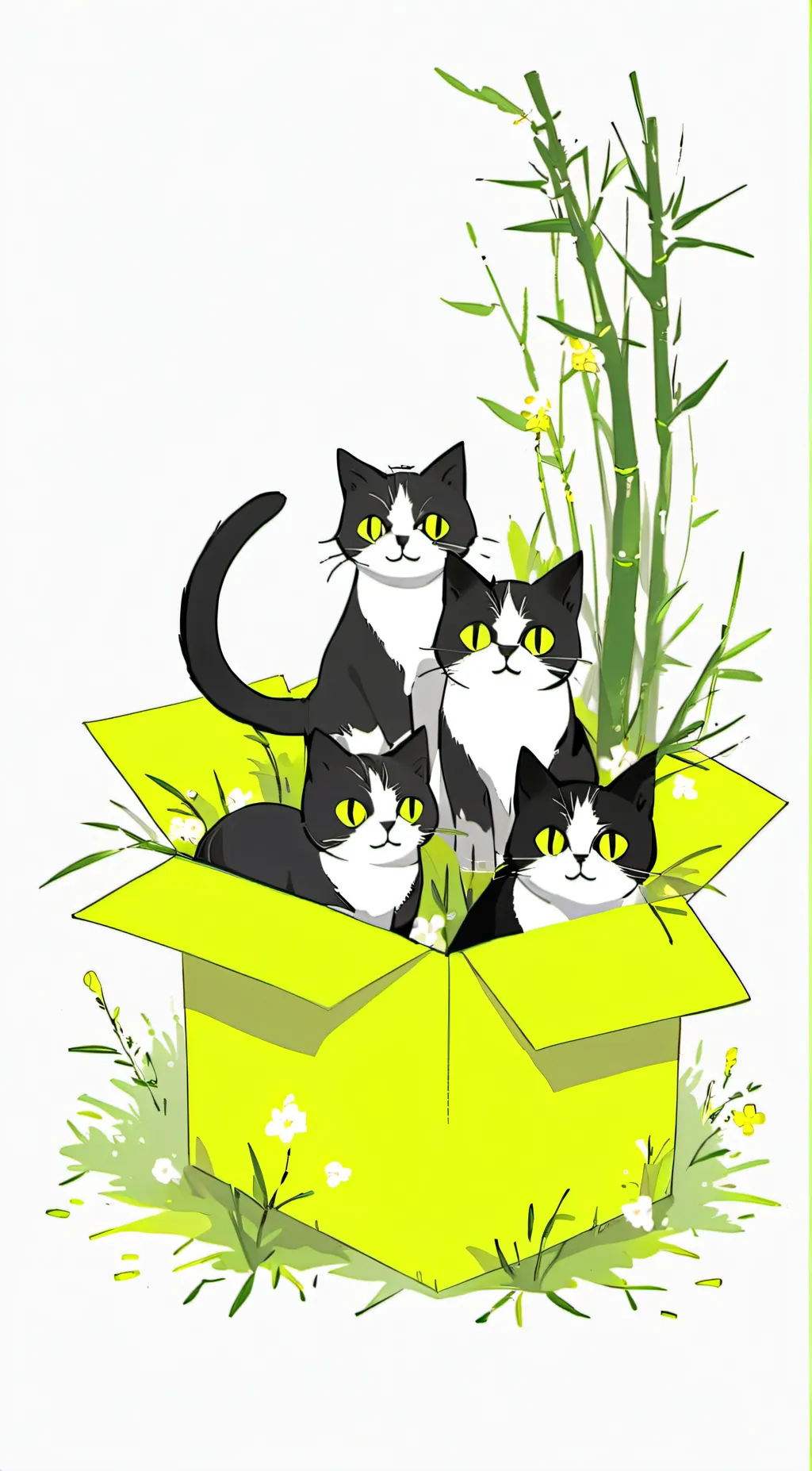 ai character: Cat family  background