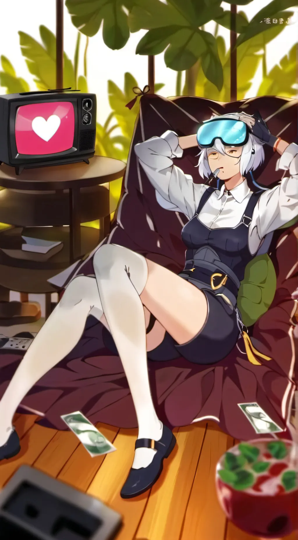 ai character: Tv women background