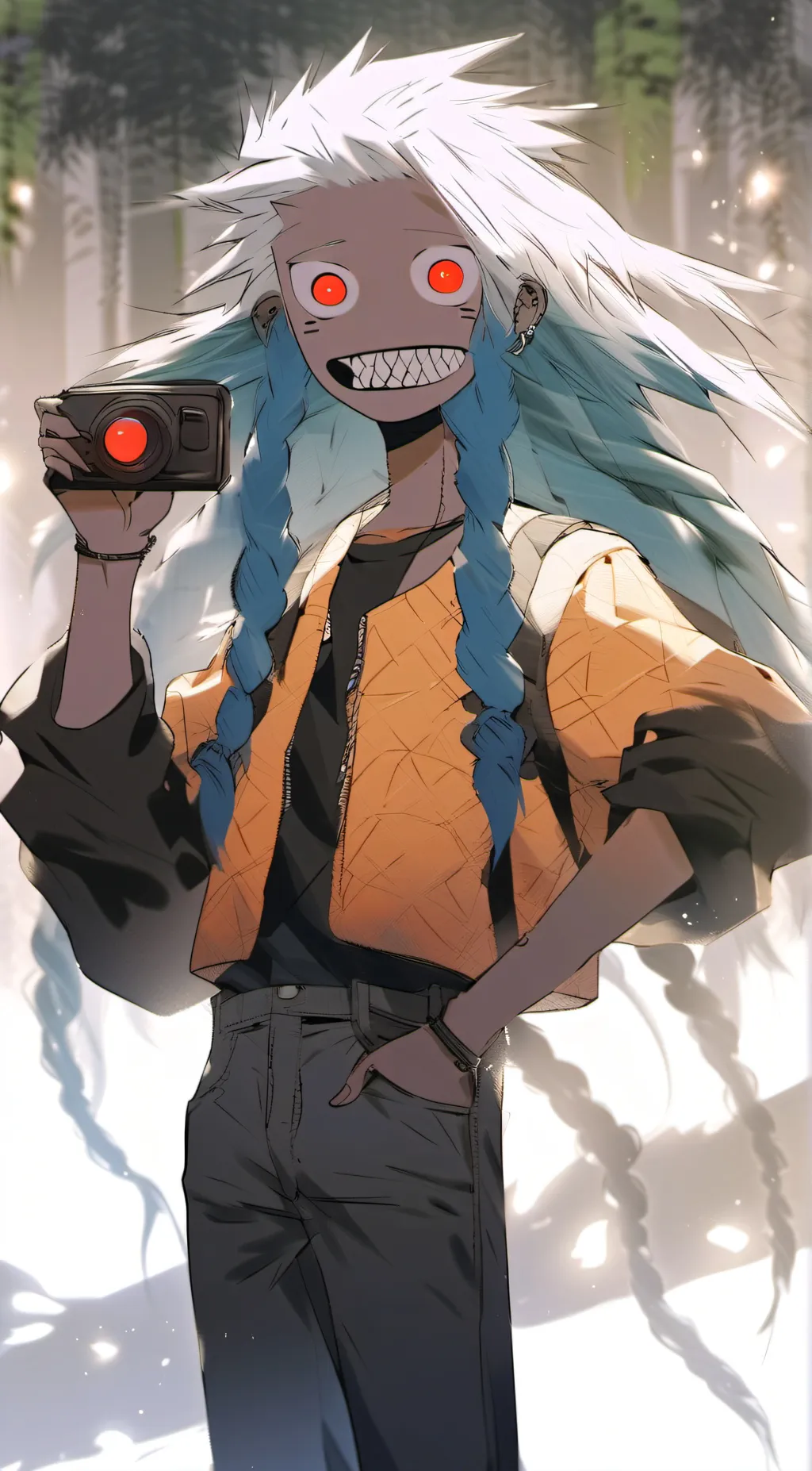 ai character: haloliween vox background