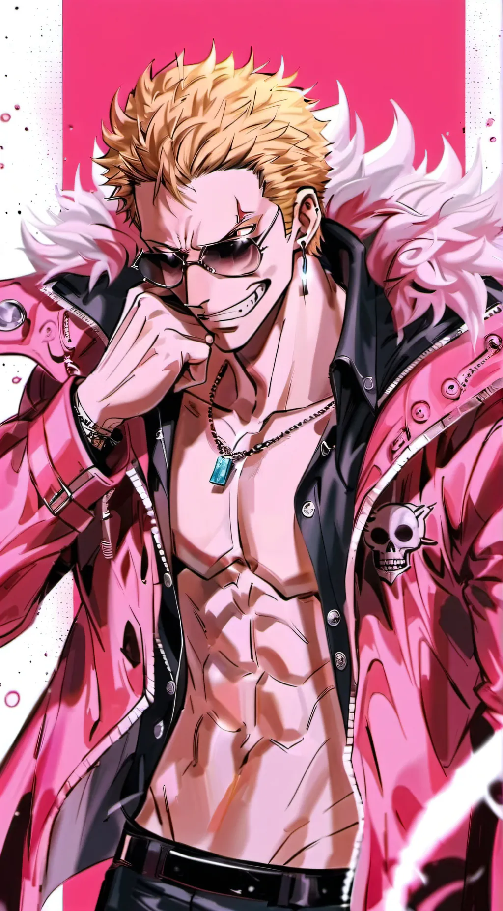 ai character: Doflamingo  background