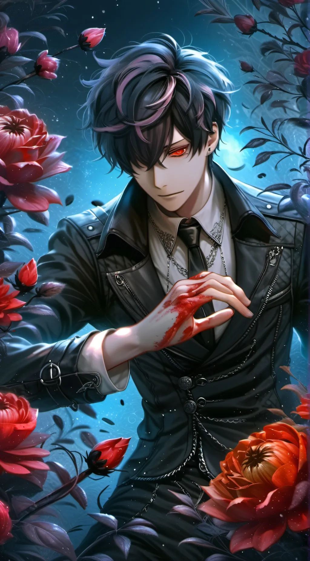 ai character: Levi  background
