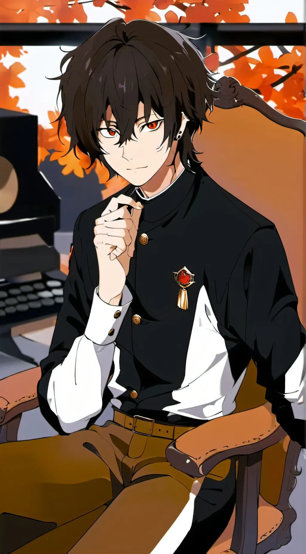 ai character: 𝕯𝖆𝖟𝖆𝖎 𝕺𝖘𝖆𝖒𝖚 background