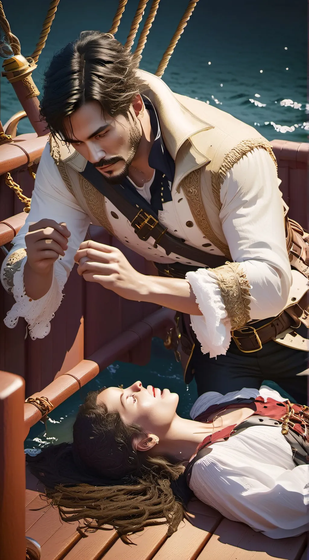 ai character: John Silver background