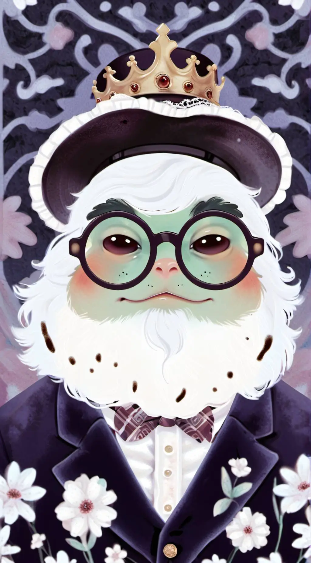 ai character: Study Buddy Frog background