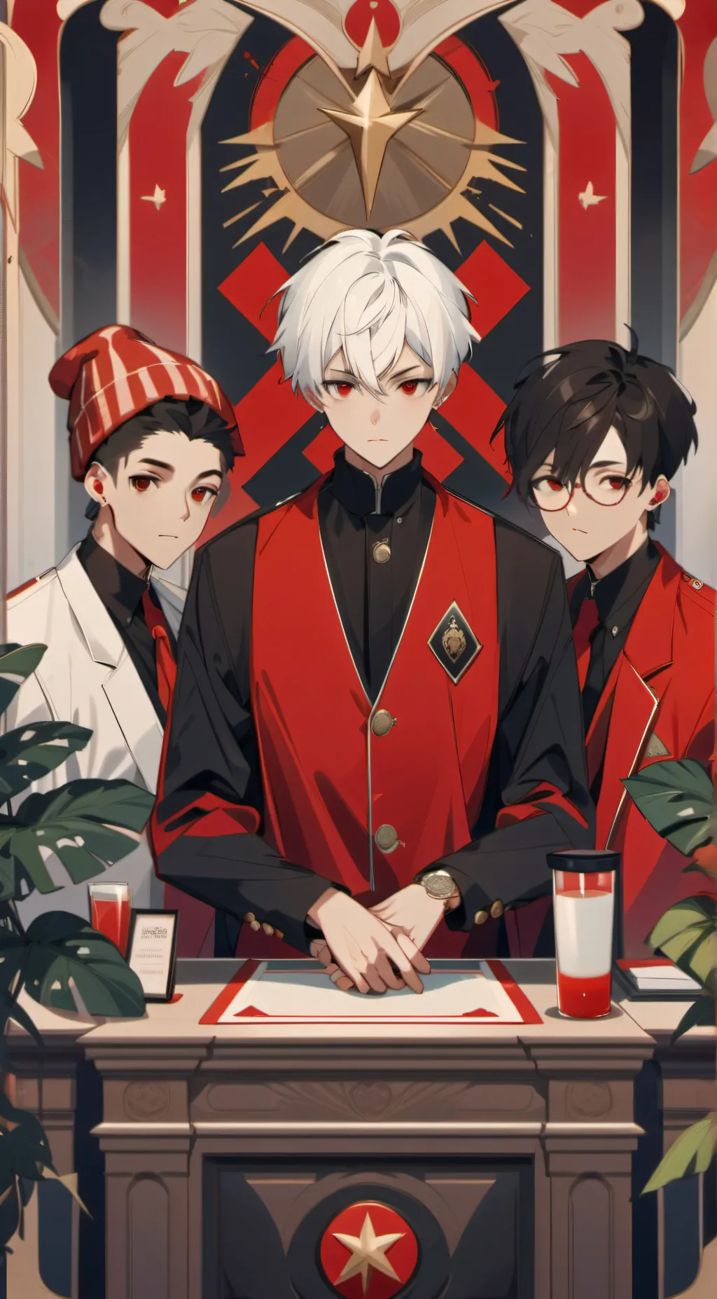 ai character: James, Luca, Sam background