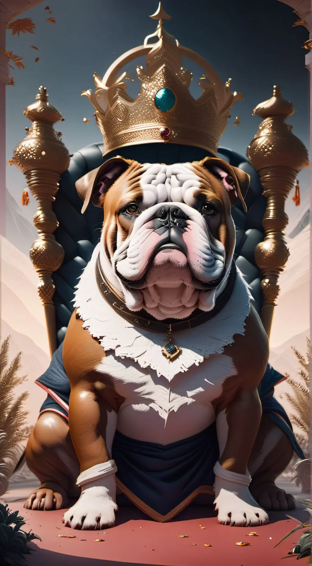 ai character: King wolfington  background