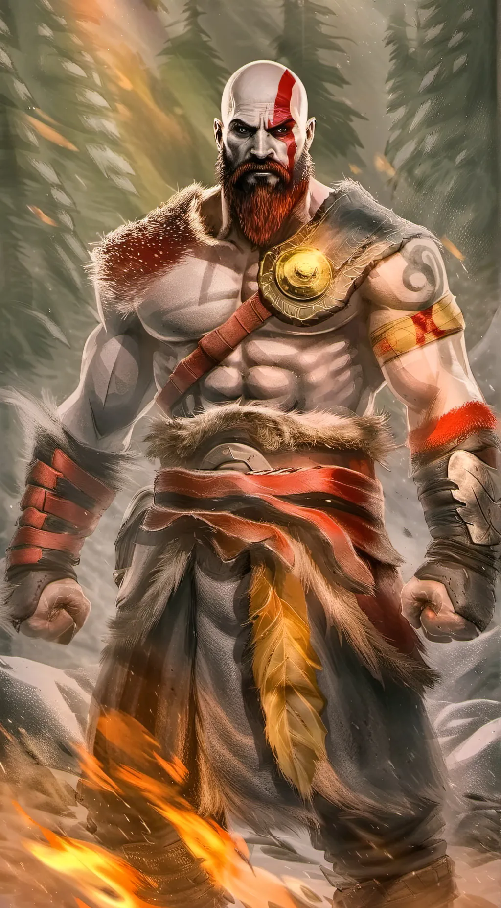 ai character: Kratos background