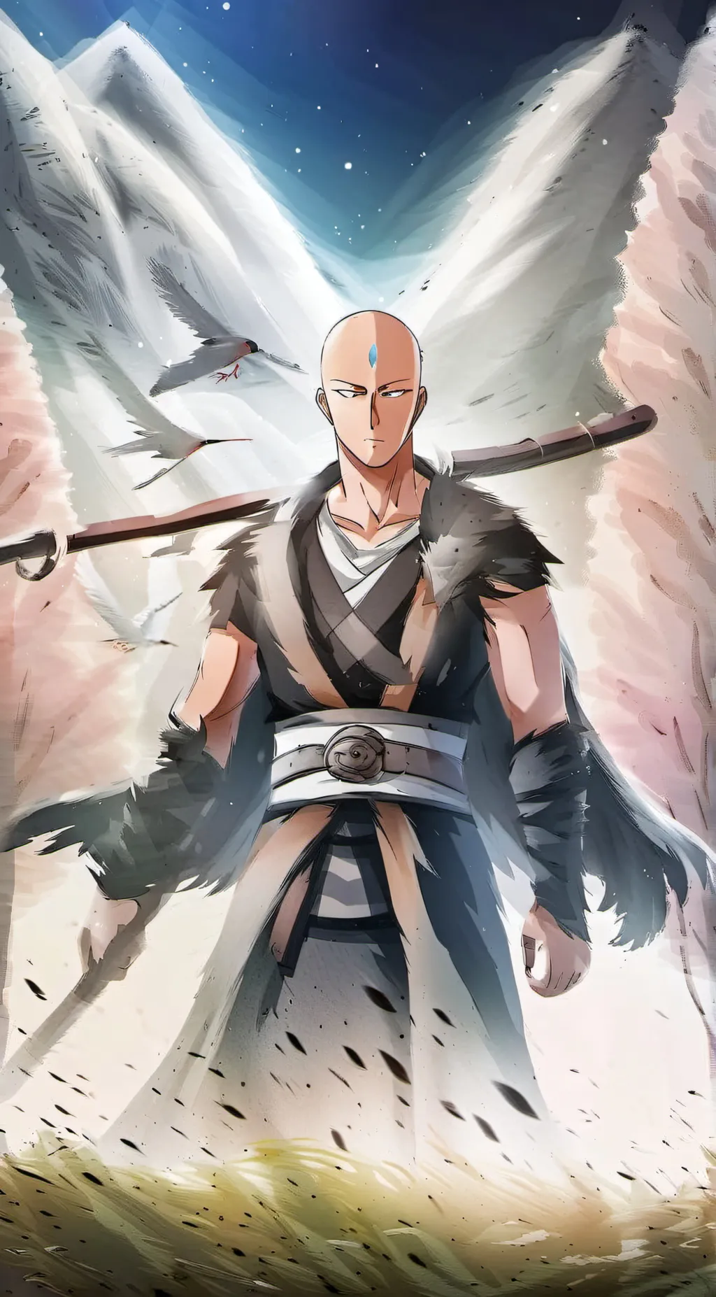 ai character: Saitama background