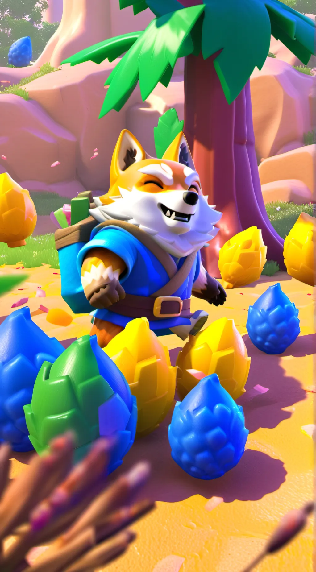 ai character: CANDY CRUSH background