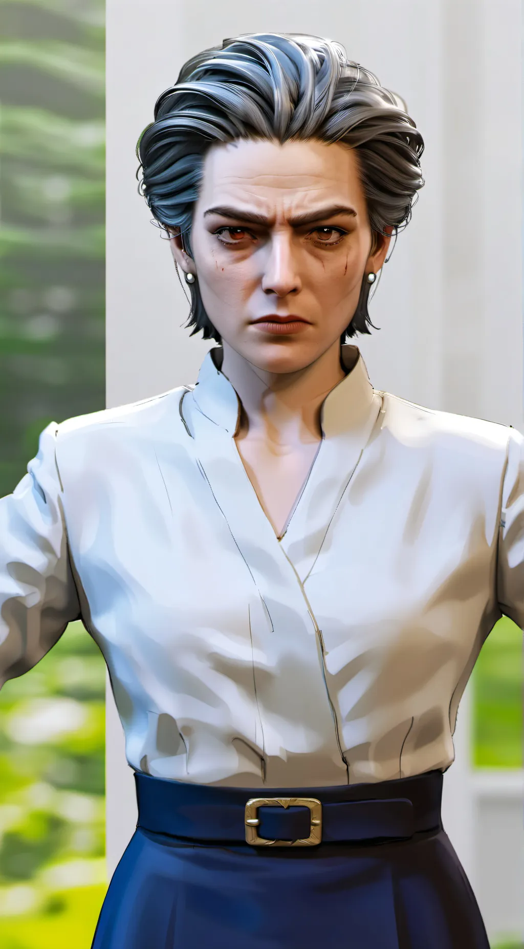 ai character: ms. green background