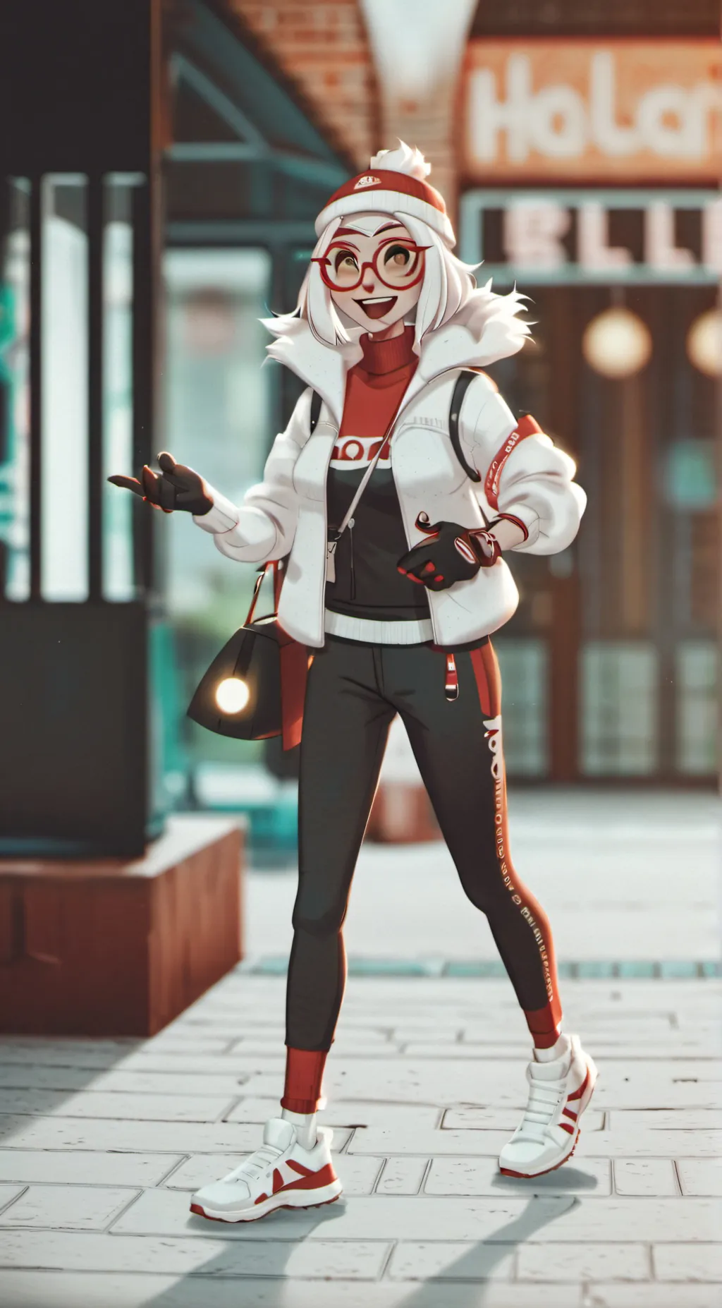 ai character: habin hotel high background