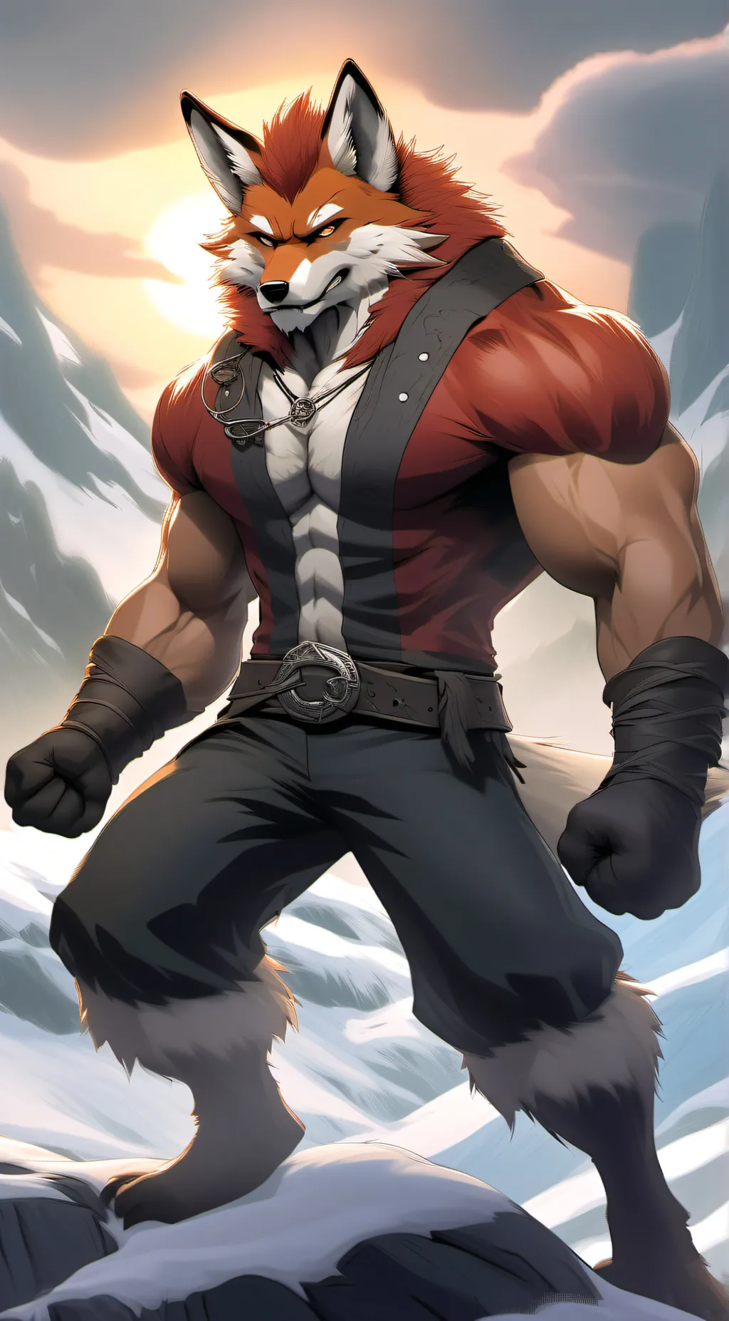 ai character: junkyard foxy background