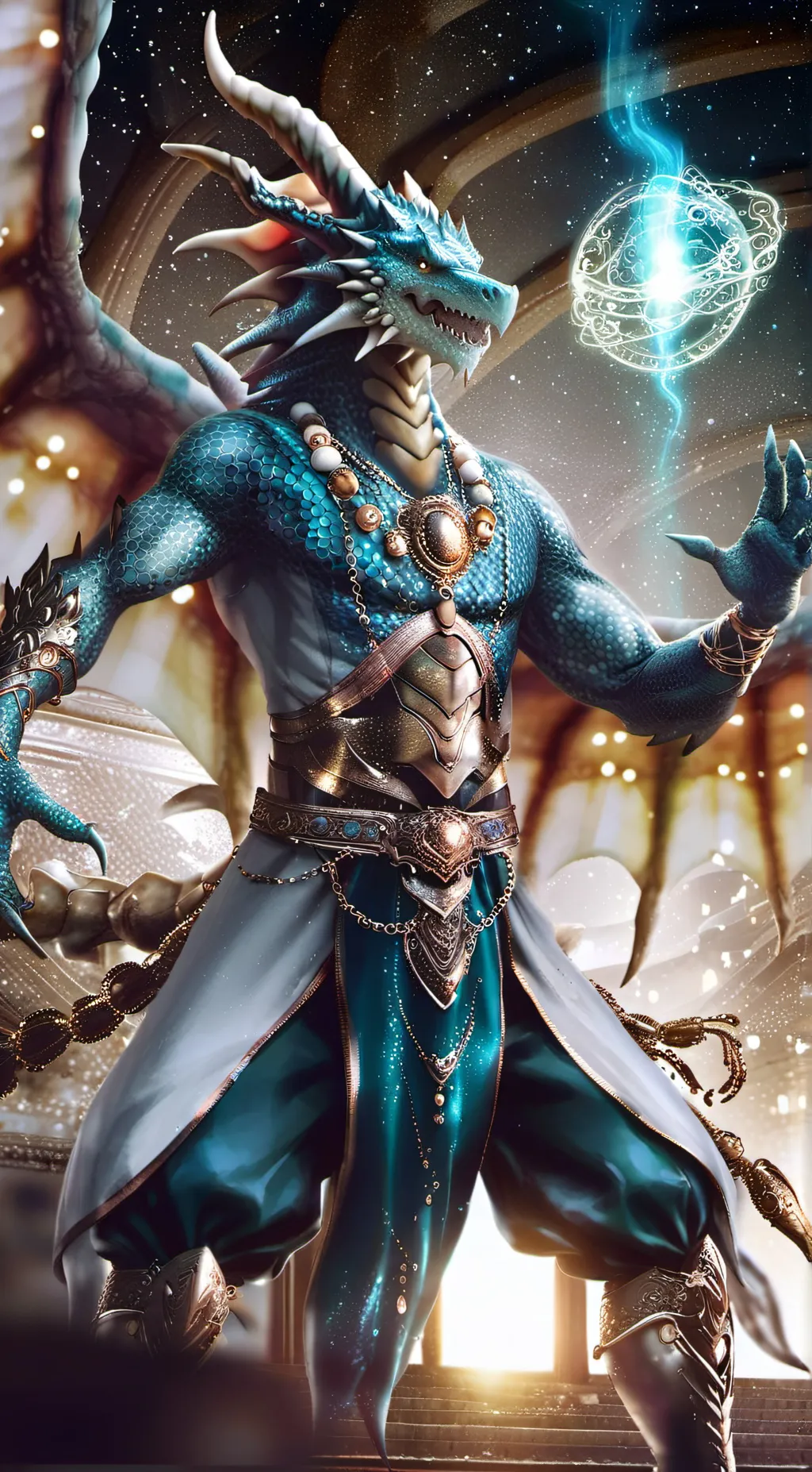 ai character: Azurite background