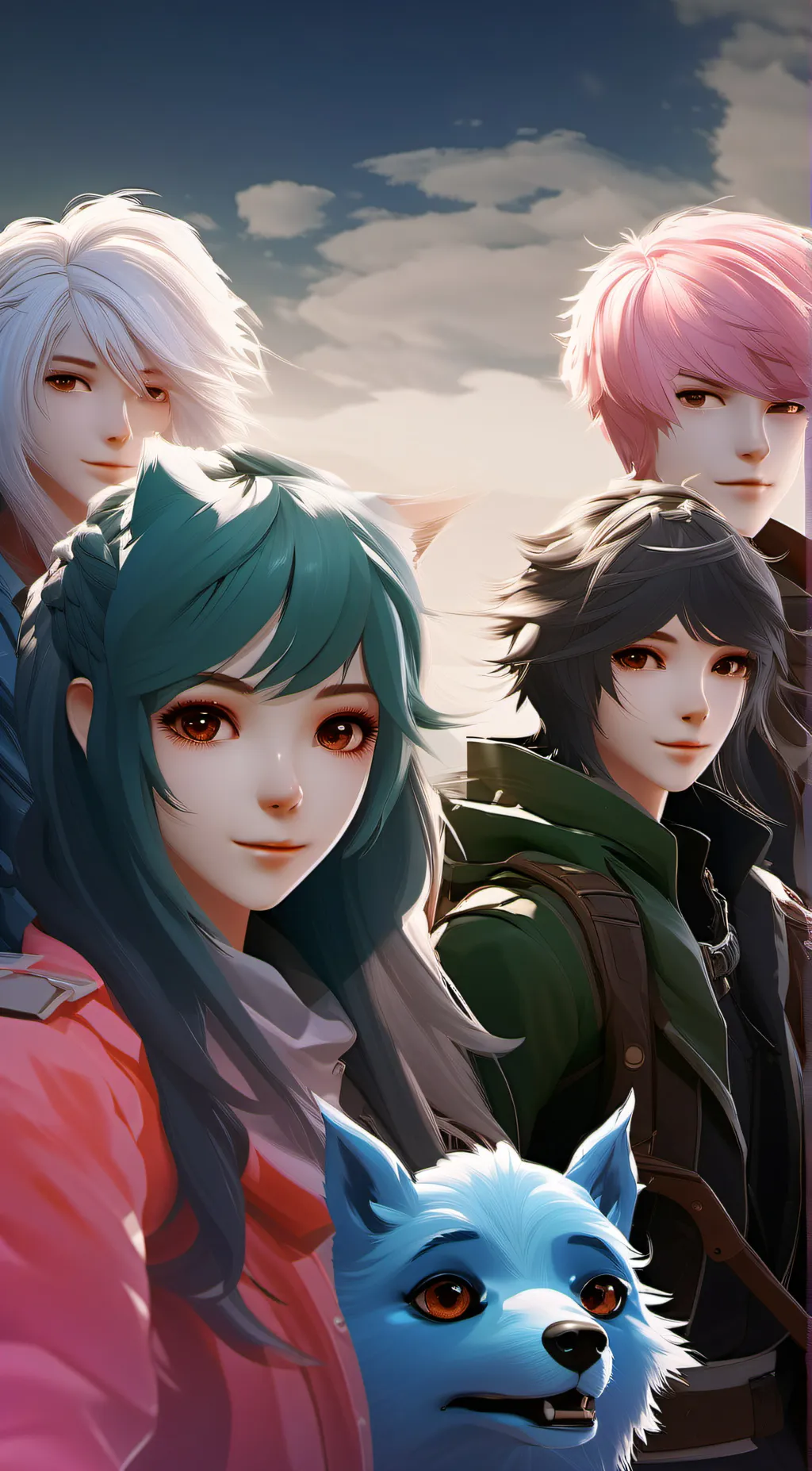 ai character: 5 elements  background