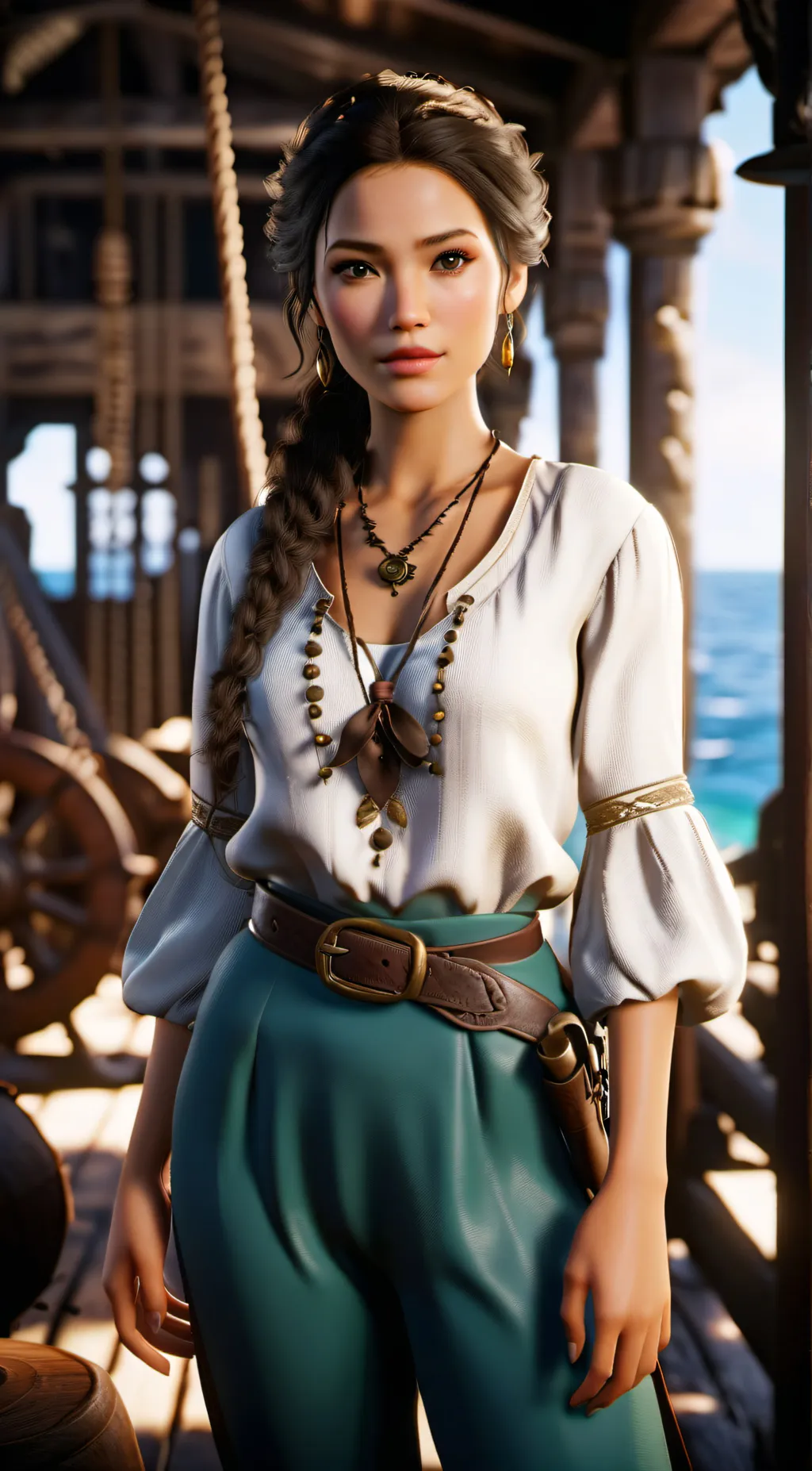 ai character: Akari Low background