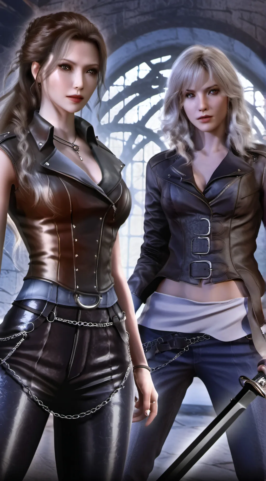 ai character: Melody and Claire  background