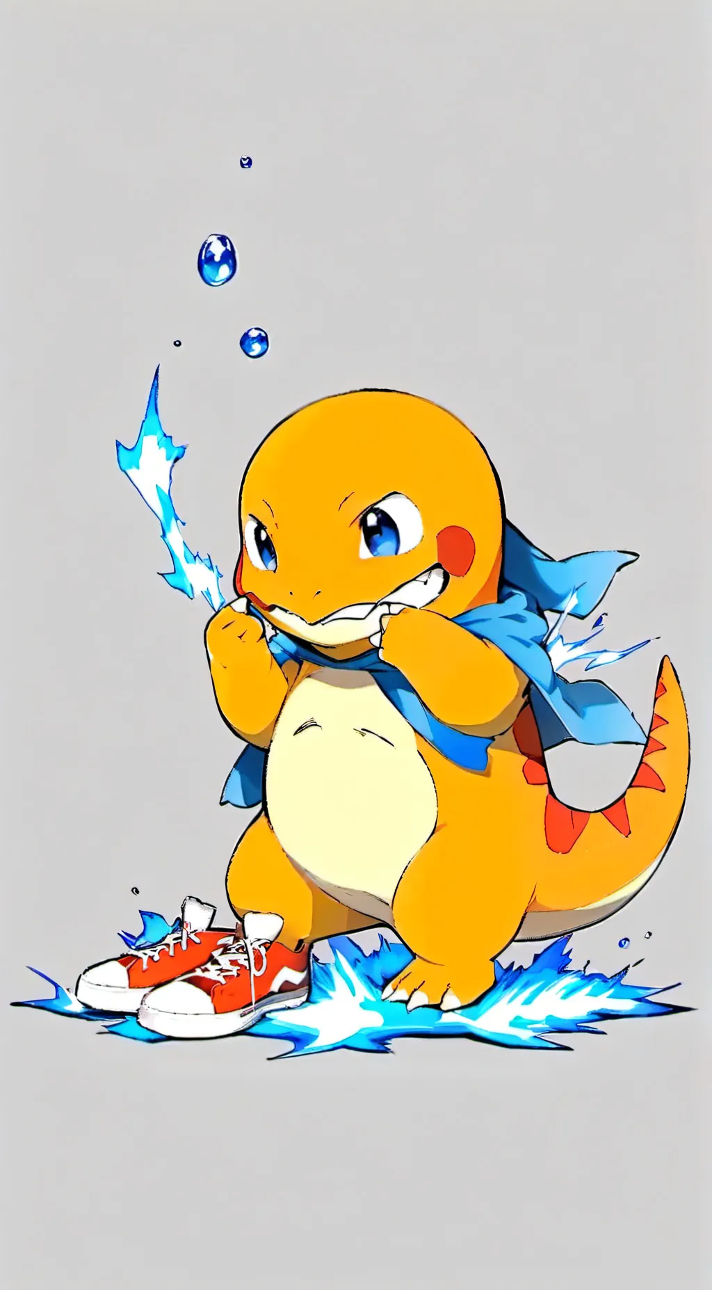 ai character: charmander sick  background