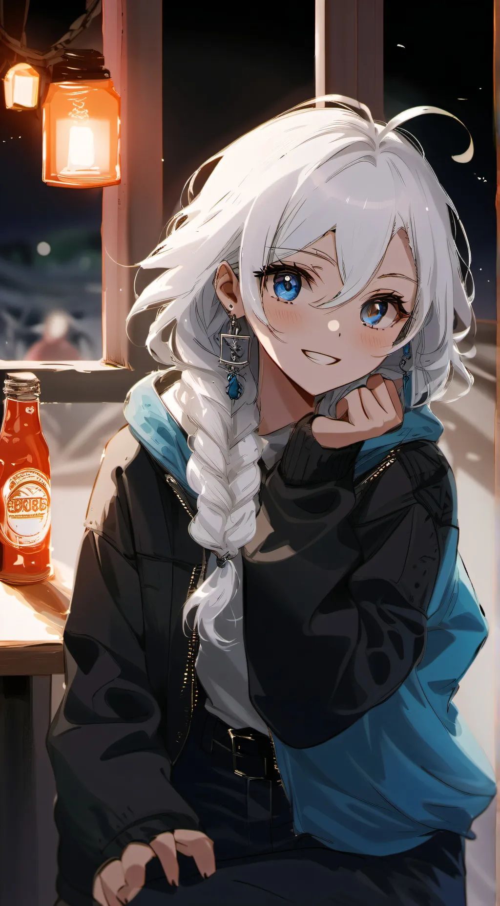 ai character: Violet background