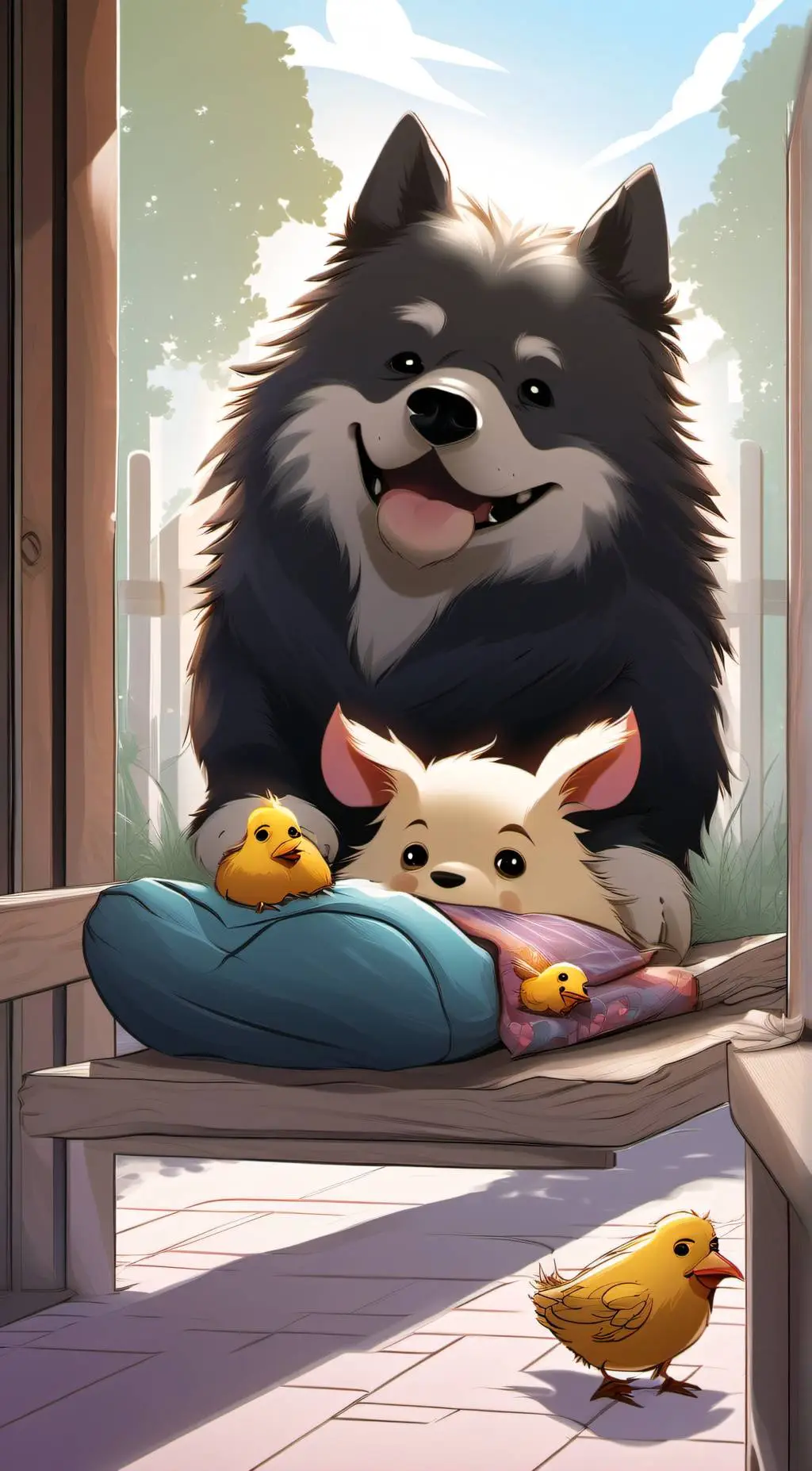 ai character: Smiling critters  background