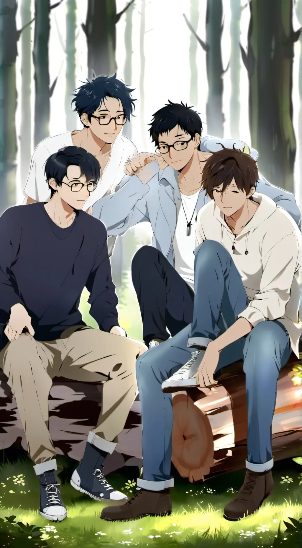 ai character: Maze runner boys background