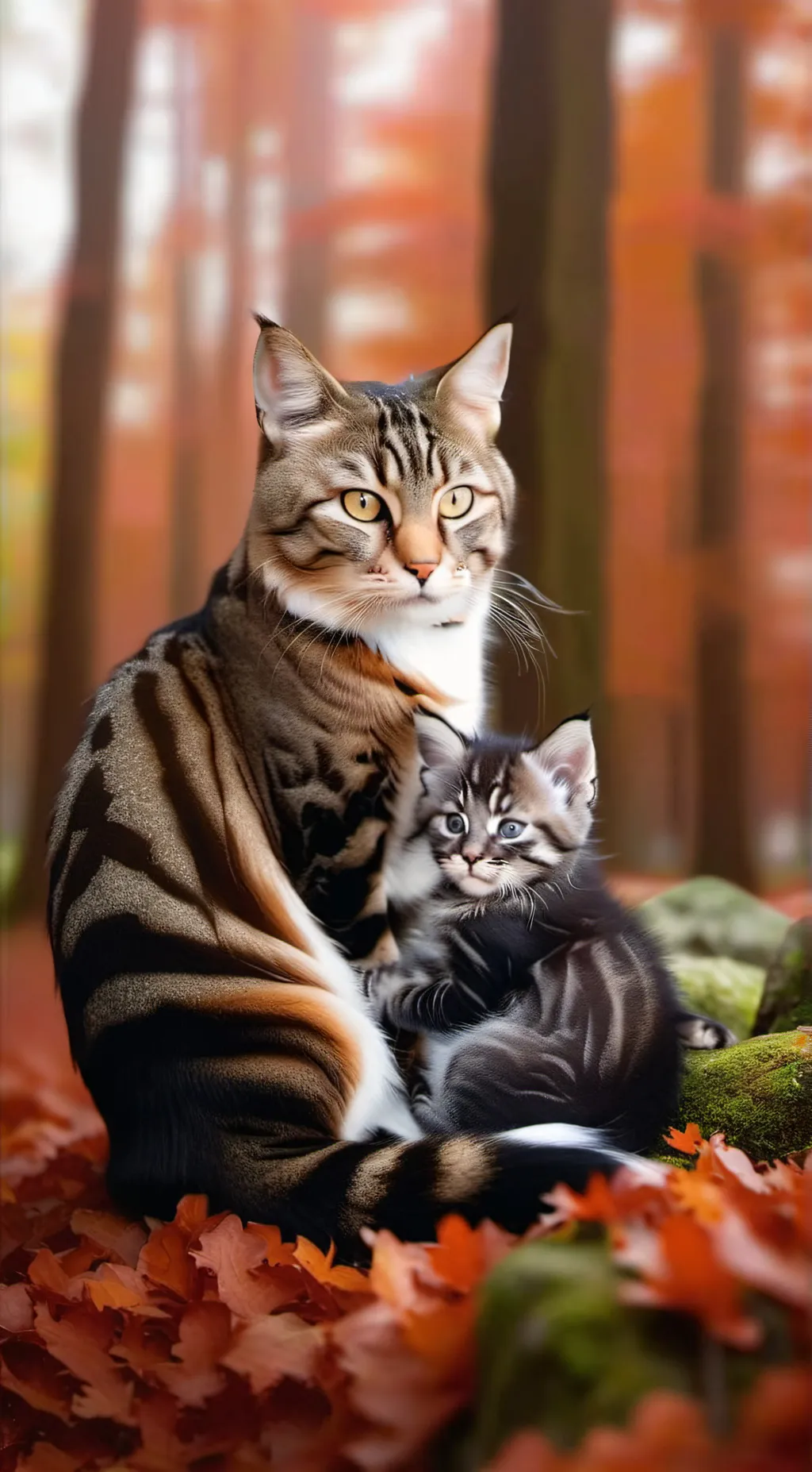 ai character: Wild cat background