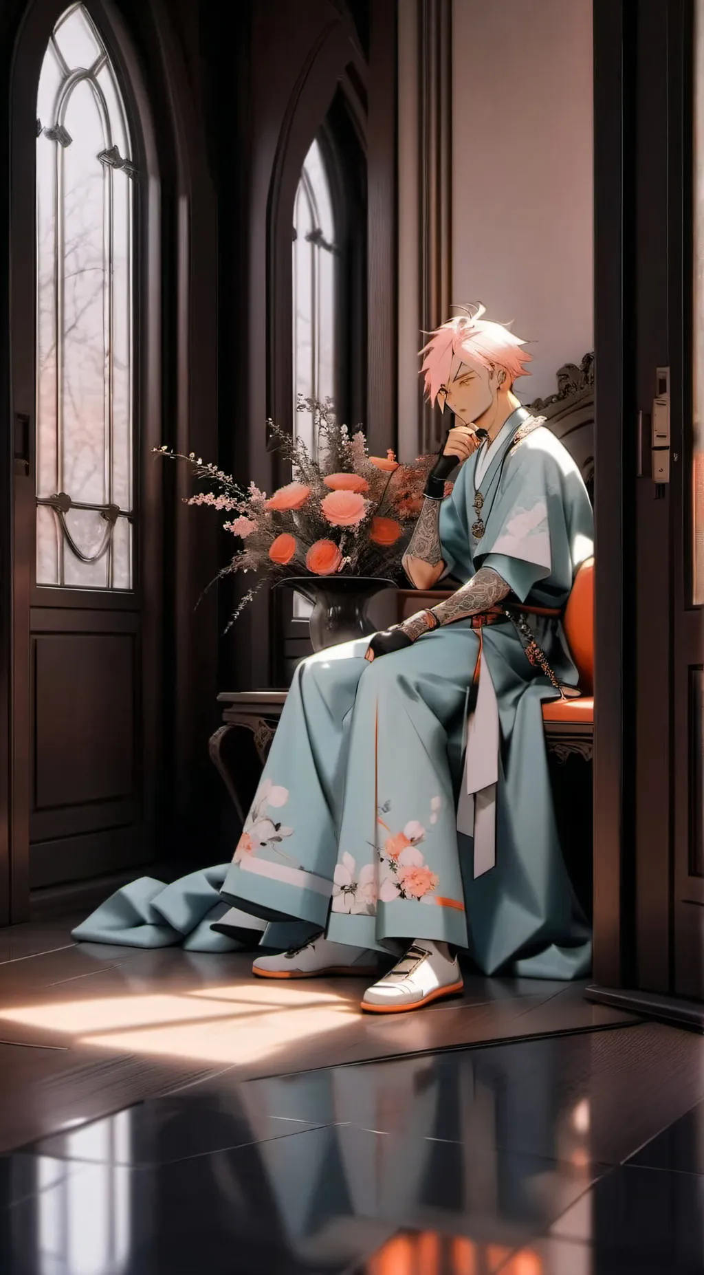 ai character: bakugo  background