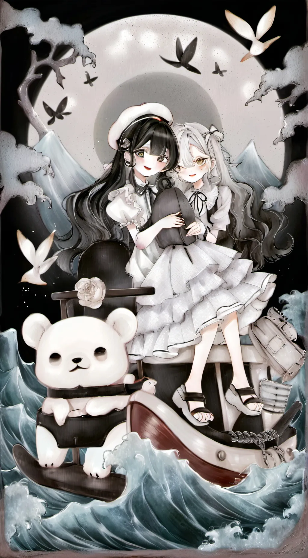 ai character: Mha jet skiing background