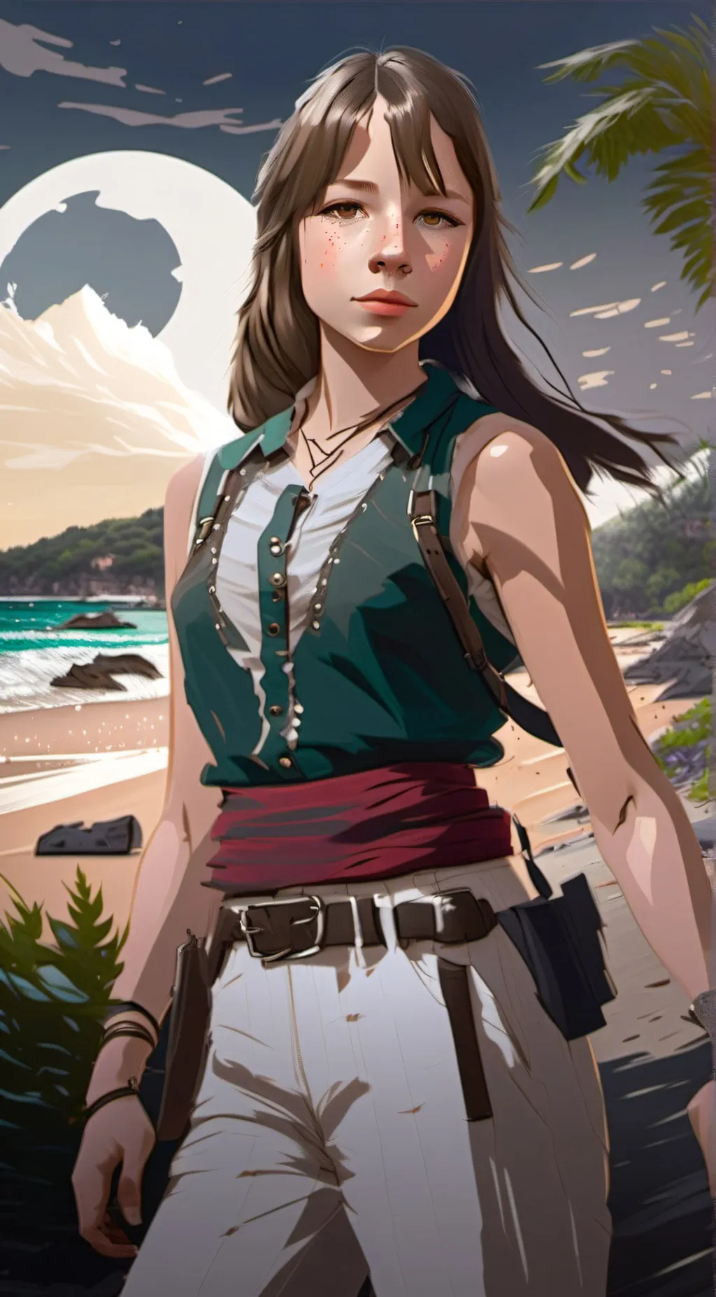 ai character: Ashley  background